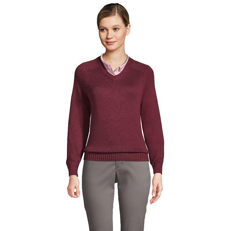 Women's Lands' End Cotton Modal V-Neck Sweater,  Product Image