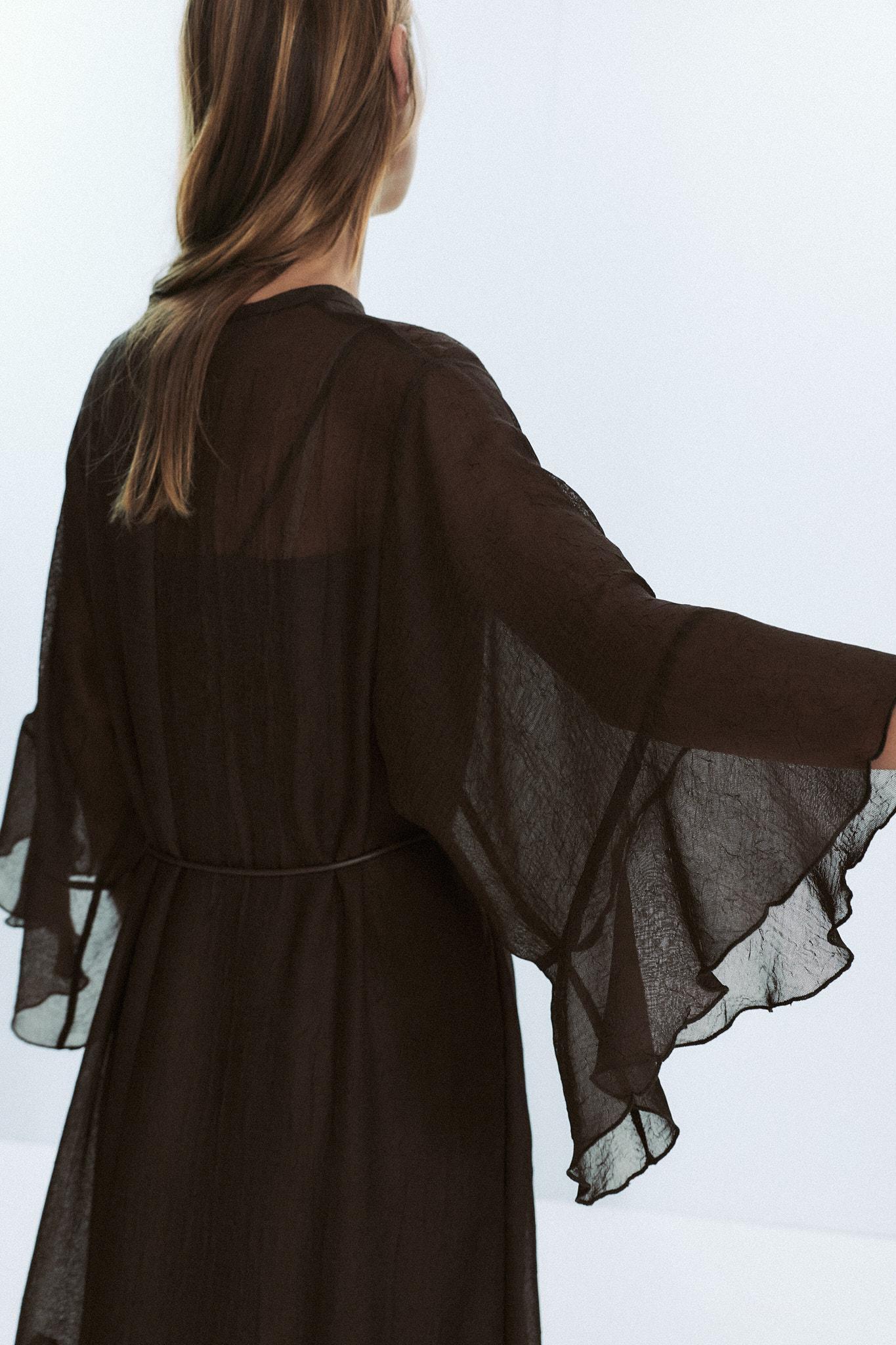 BELTED CAFTAN DRESS Product Image