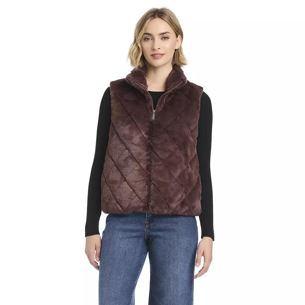 Women's Modern Supply by Sanctuary Faux Fur Puffer Vest,  Product Image