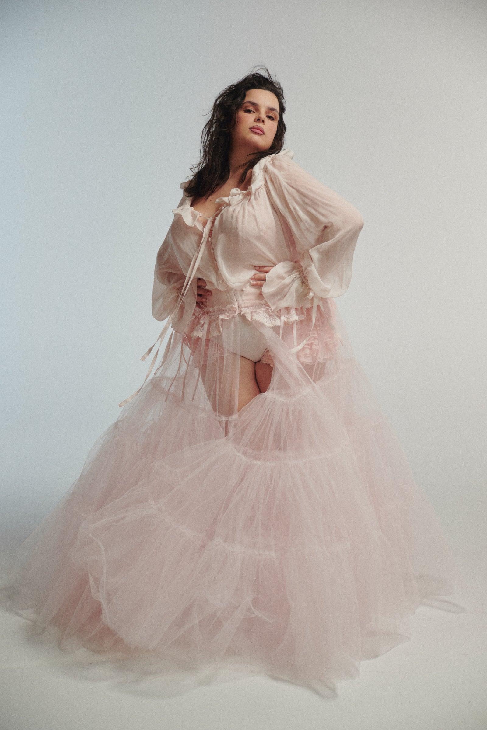 The Silk Blush Shakespeare Blouse Product Image