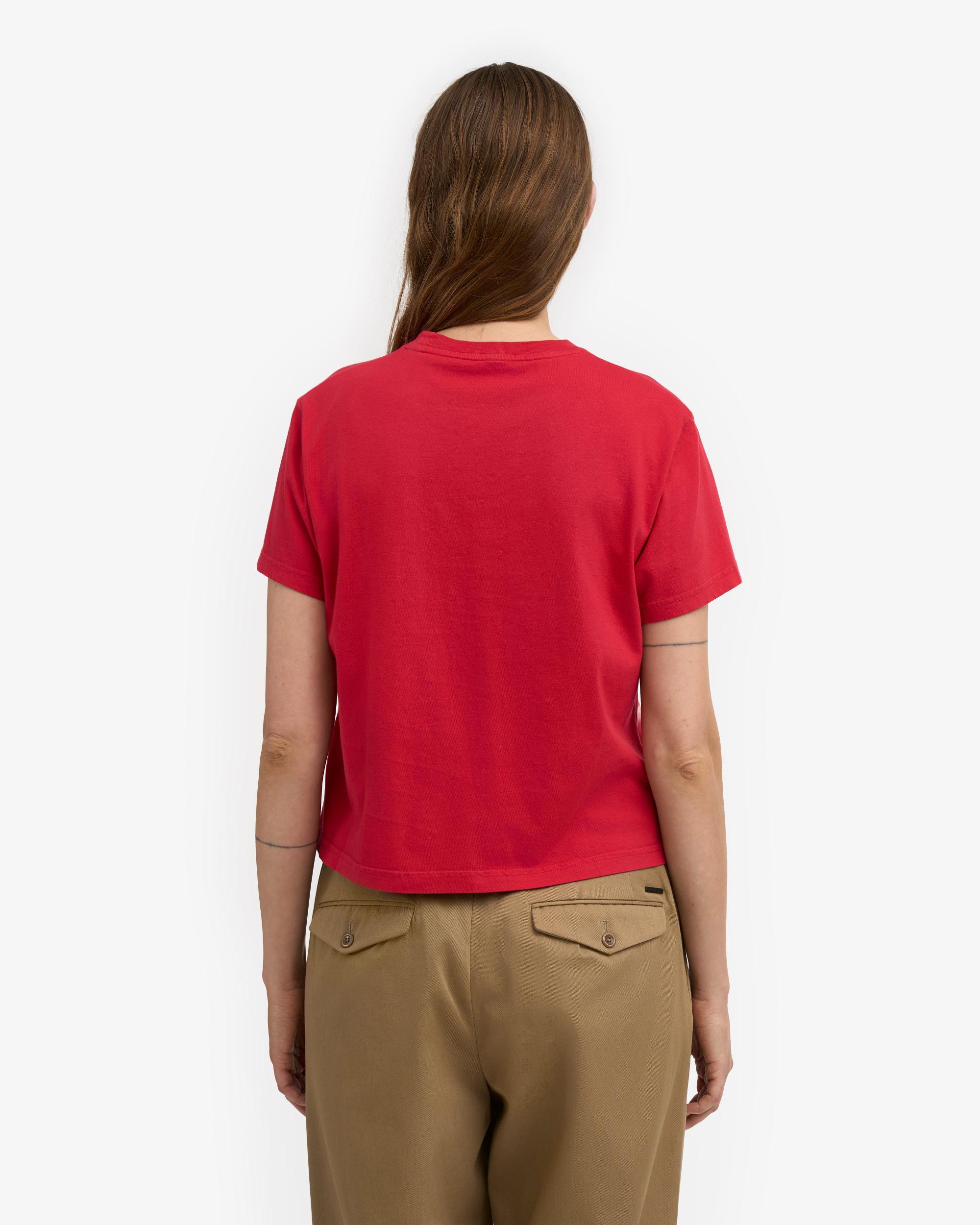 Organic Boxy Crop Tee - Petrol Blue Product Image