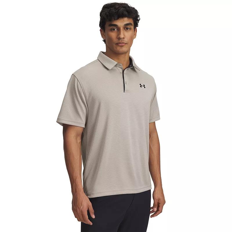 Big & Tall Under Armour Tech Polo, Men's, Size: Large Tall, Timberwolf Brown Product Image