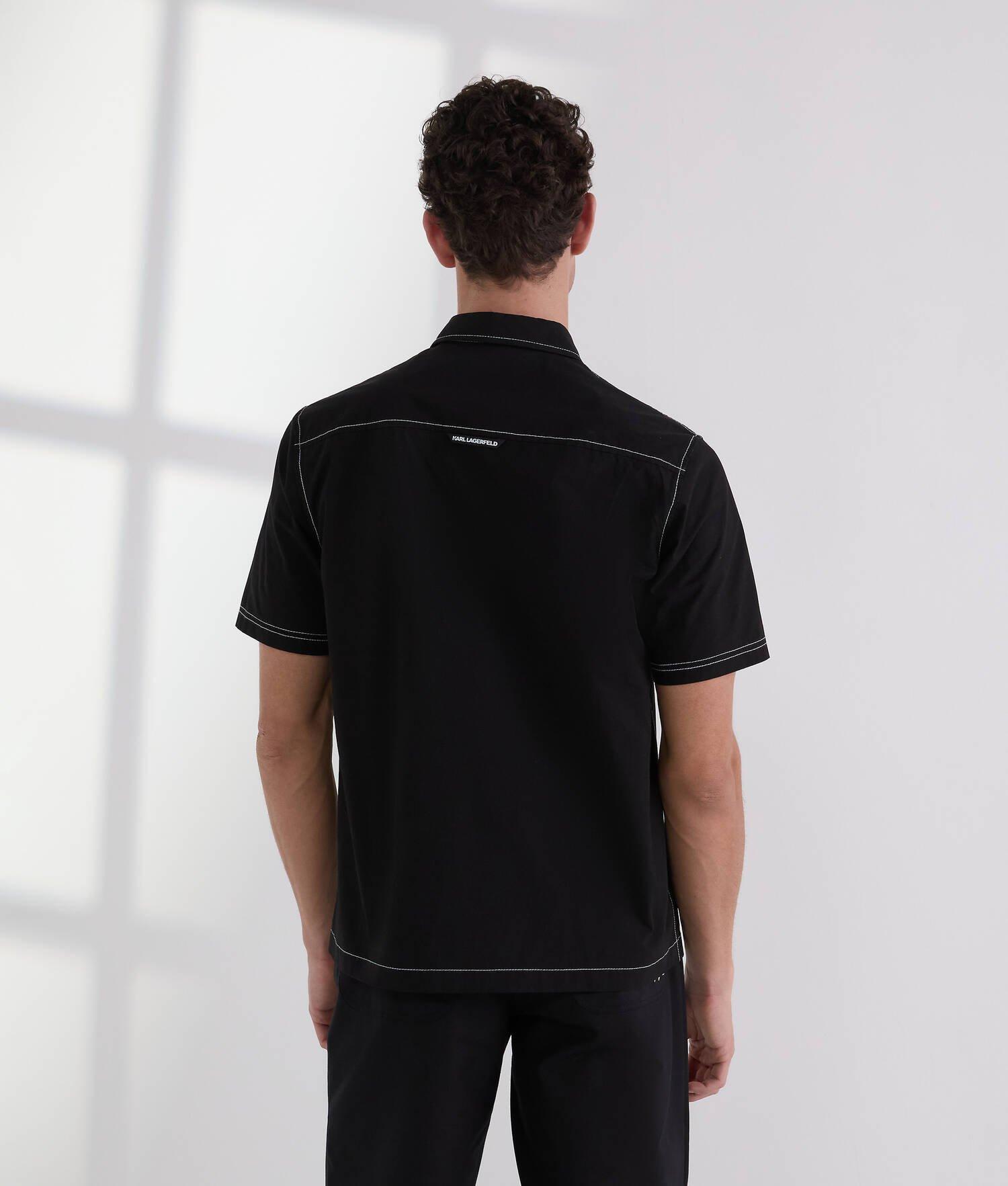 SHORT-SLEEVED CONTRAST STITCH SHIRT Product Image