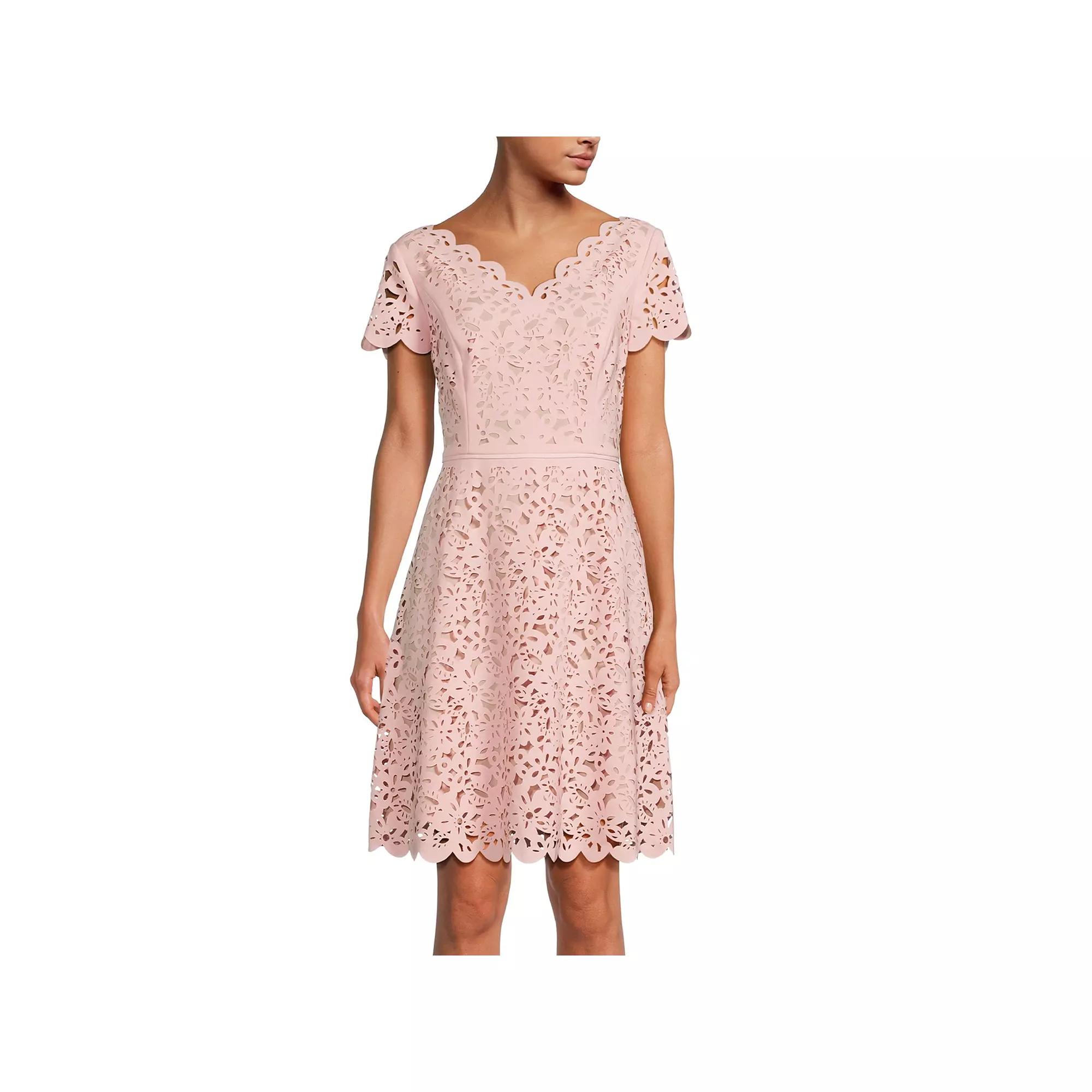 Women's Focus By Shani Cutout Overlay A-Line Dress,  Product Image