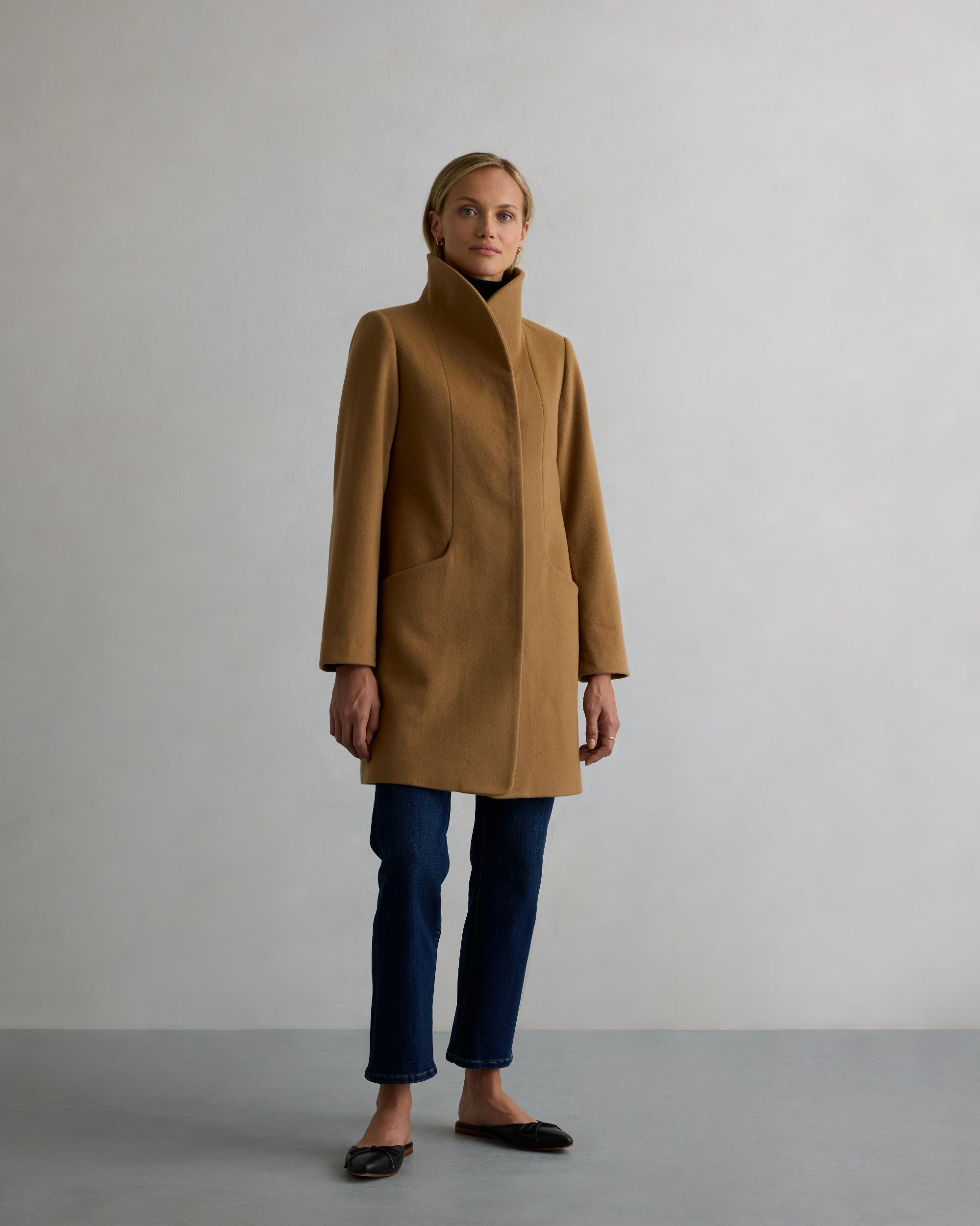 Quince | Women's Italian Wool Cocoon Coat Wool/Nylon Product Image
