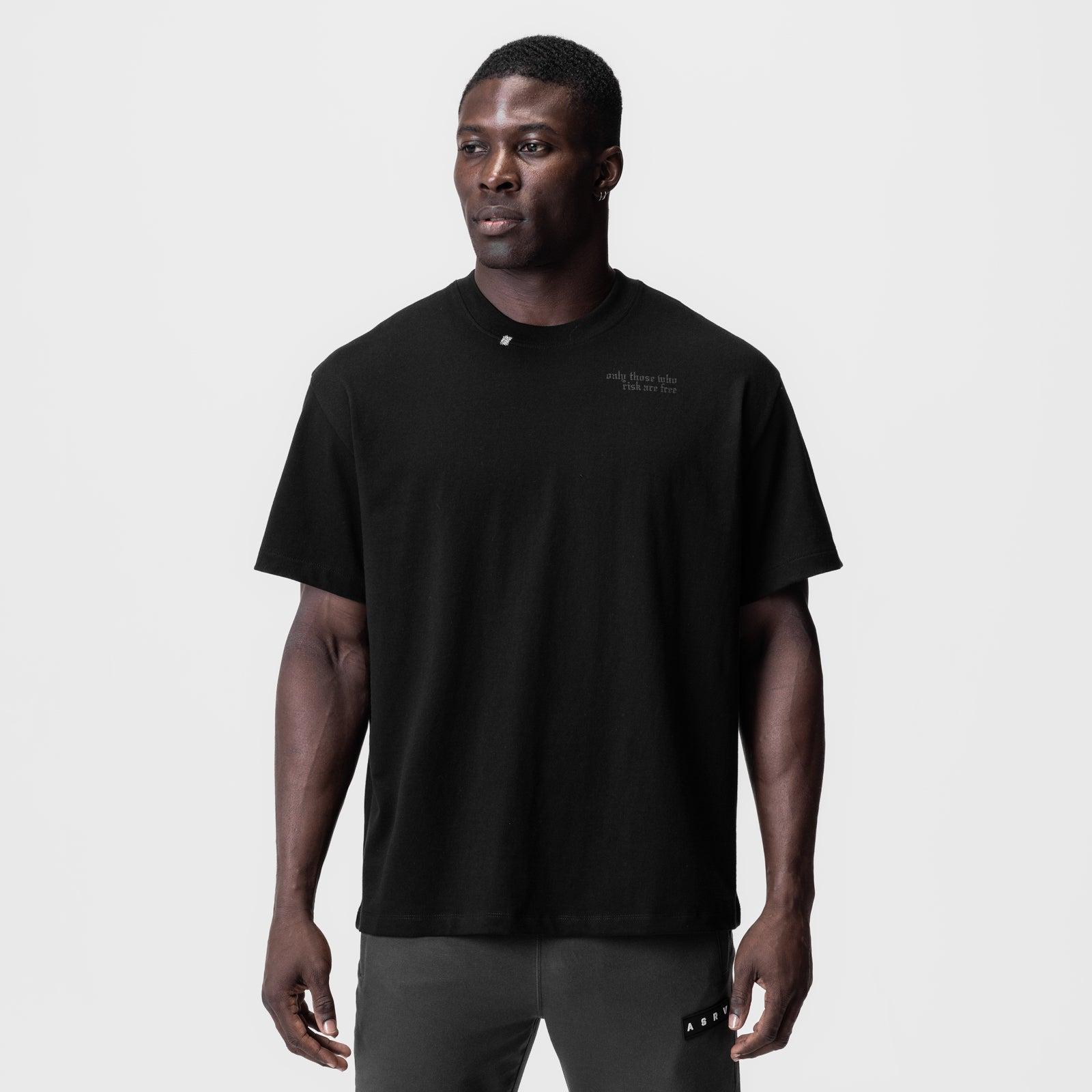 0797. Tech Essential™ Relaxed Tee - Black/White "OTWR" Product Image
