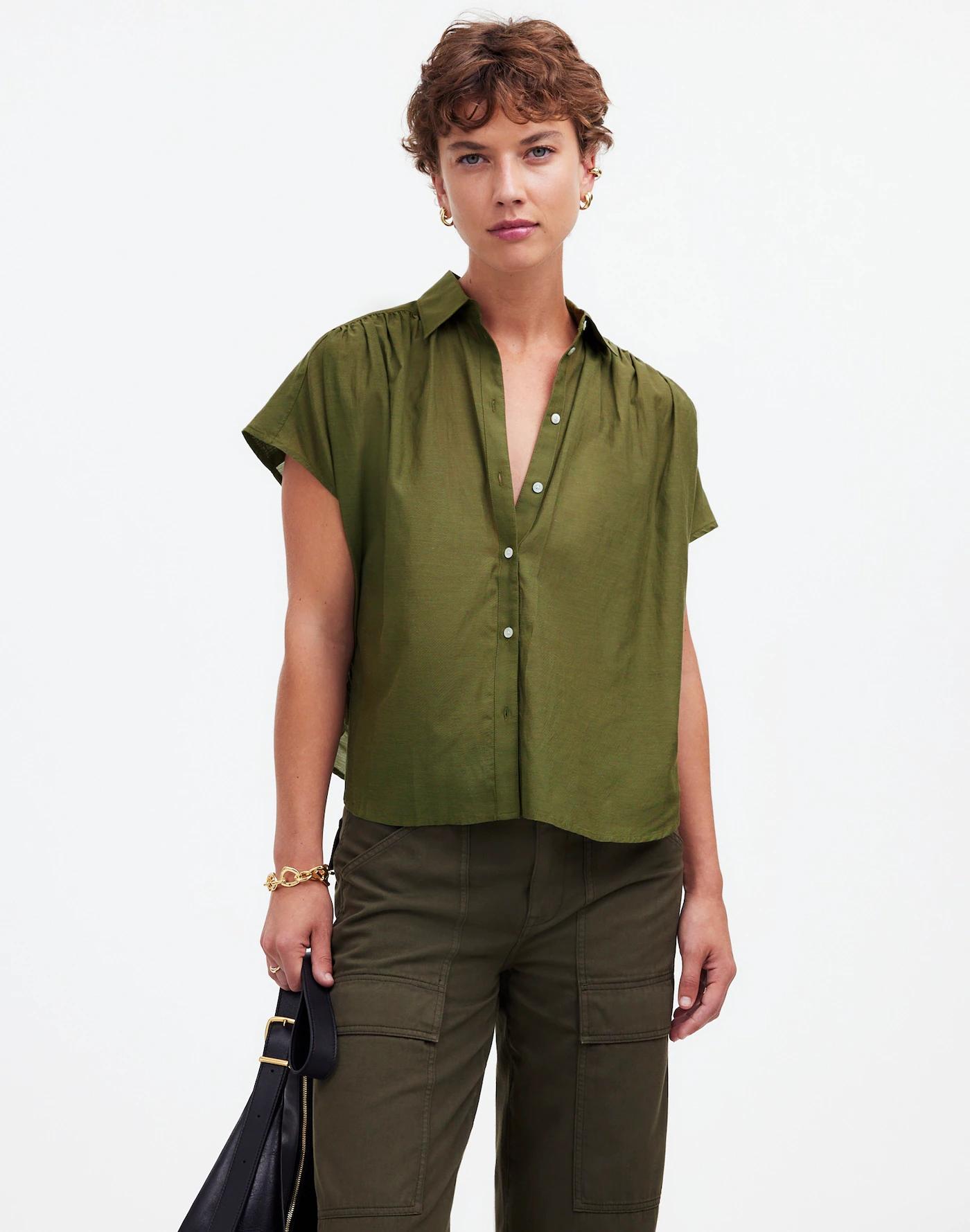 Cap-Sleeve A-Line Top Product Image