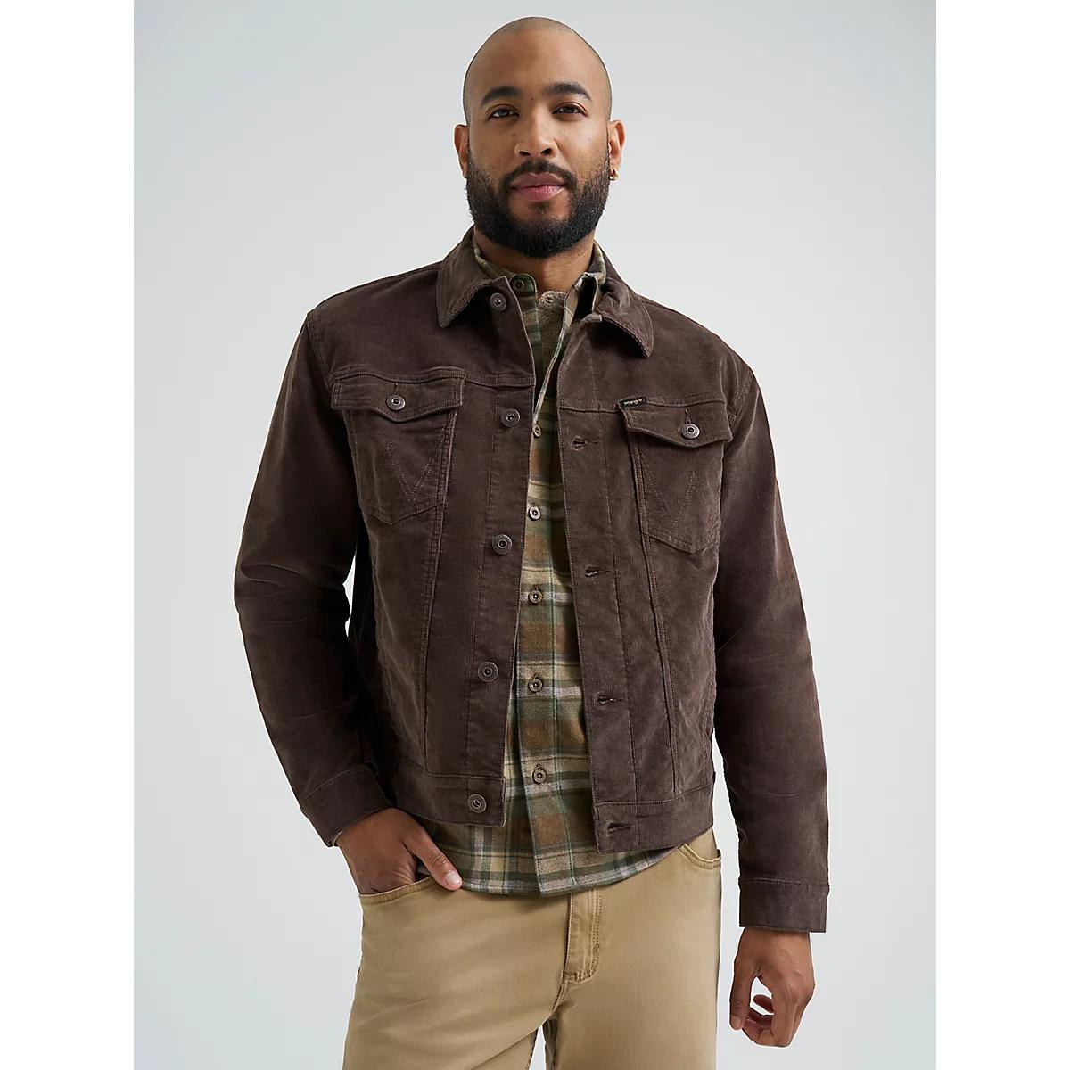 Men's Unlined Corduroy Jacket in Chocolate Product Image