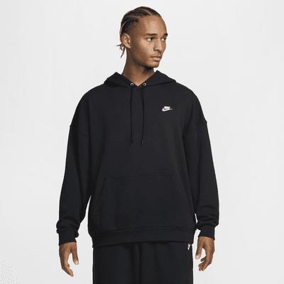 Nike Mens Club Fleece Oversized French Terry Pullover Hoodie | HJ1816-010 Product Image