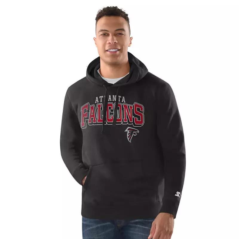 Men's Starter Black Atlanta Falcons Vintage Pullover Hoodie,  Product Image