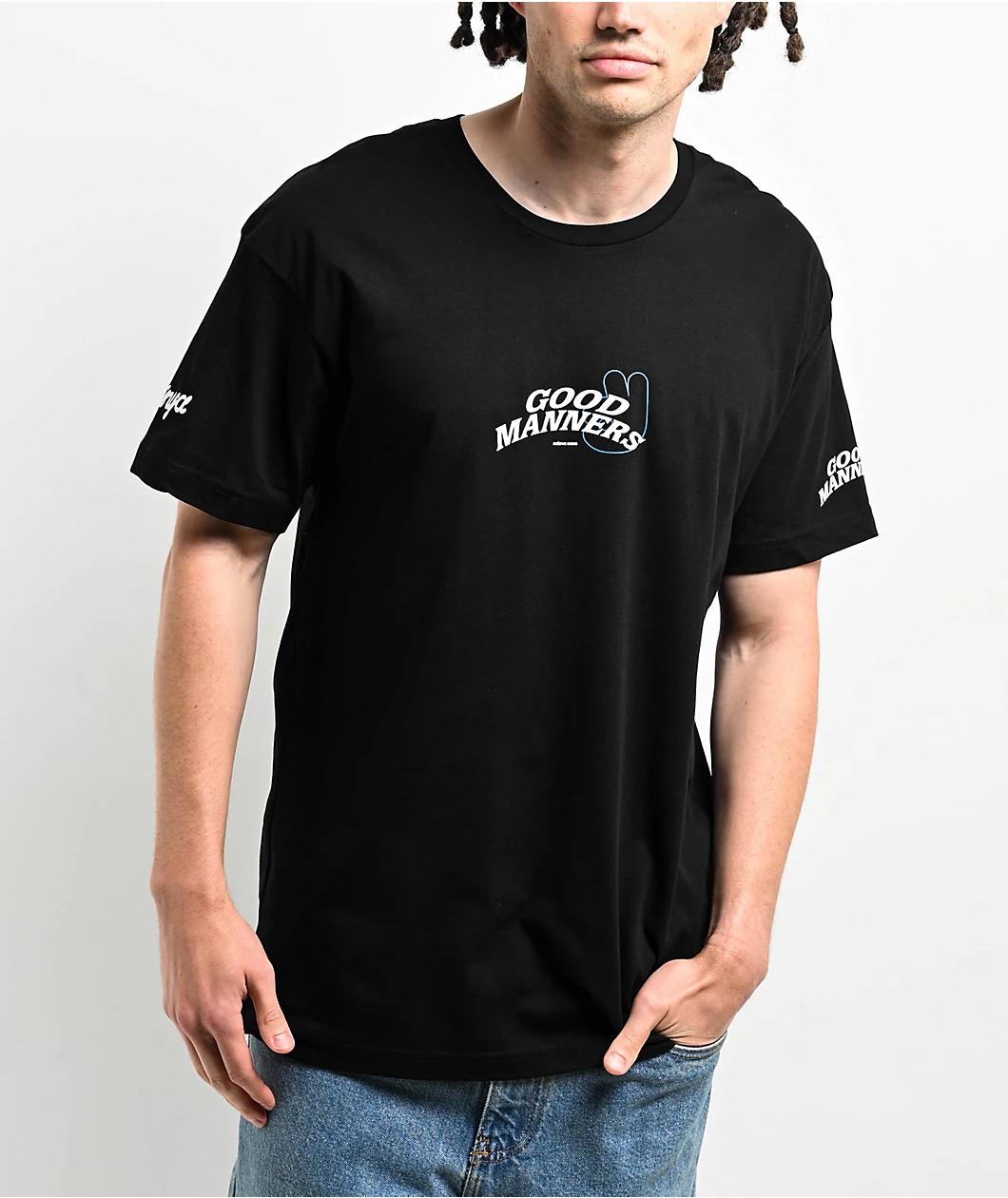 Shinya Beach Trip Black T-Shirt Product Image