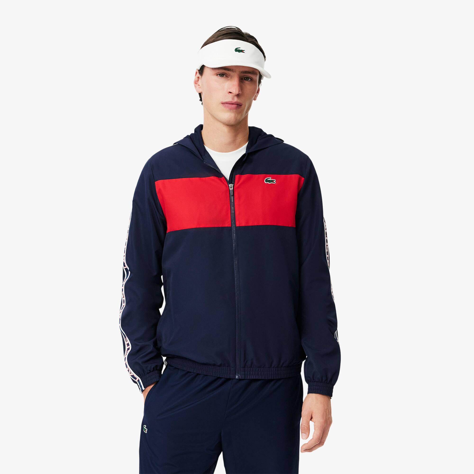 Colour-Block Logo Stripe Tennis Jacket Product Image