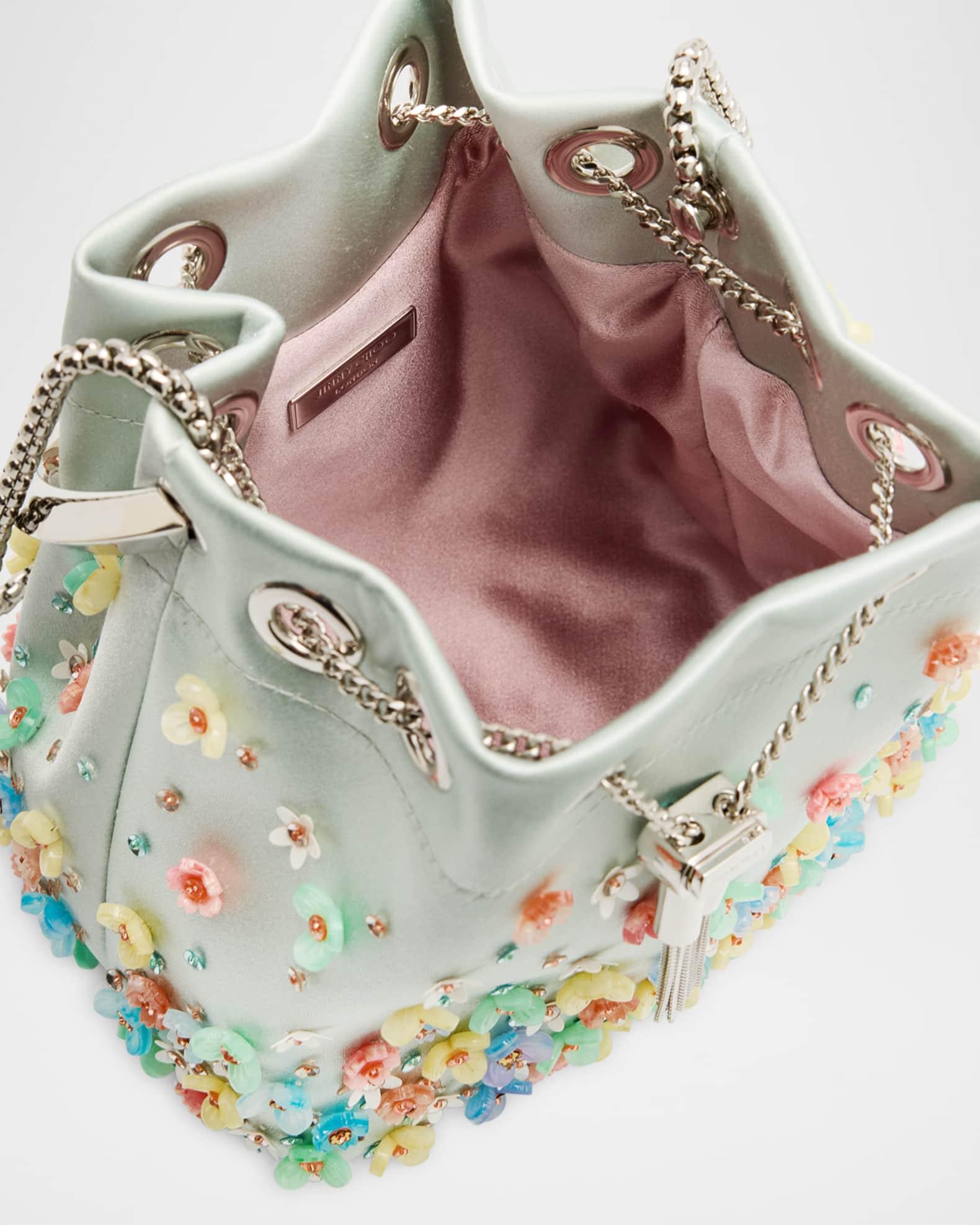 Bon Bon Floral Degrade Satin Bucket Bag Product Image