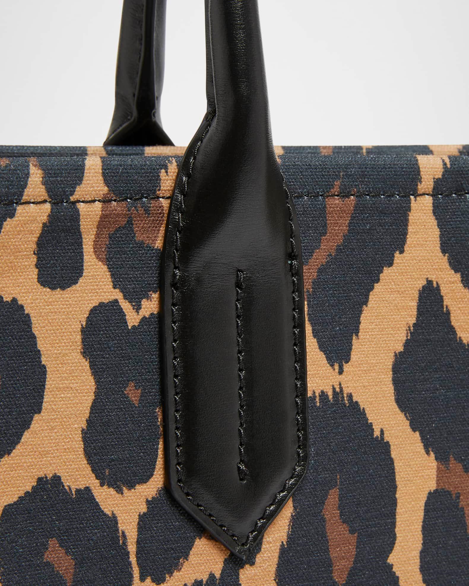 B-Army Shopper Shoulder Bag in Leopard-Print Canvas Product Image