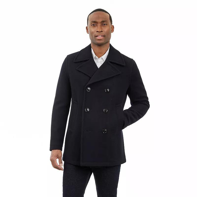 Men's London Fog Classic Wool Blend Peacoat,  Product Image