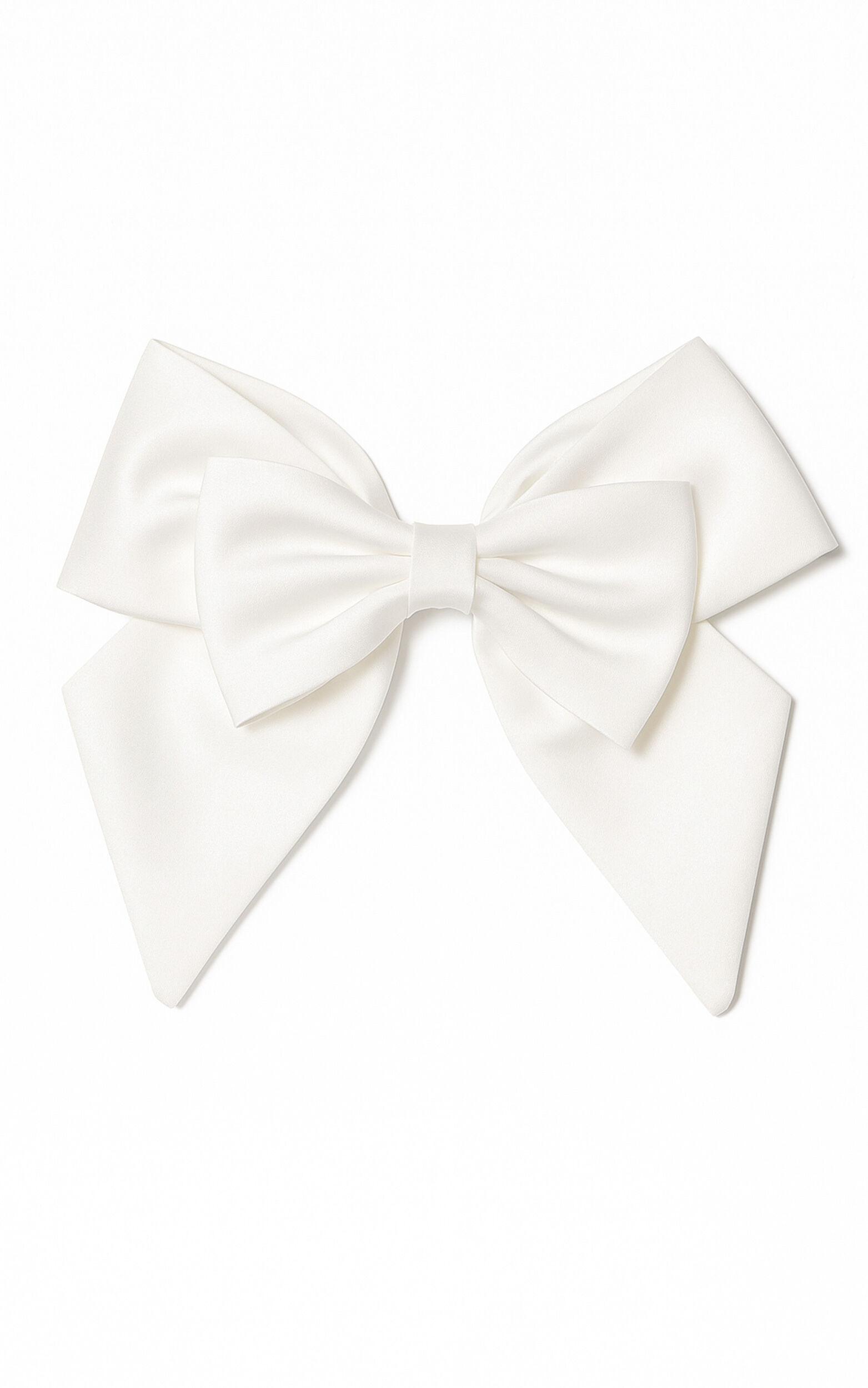Felicity Bow Hair Clip in White Product Image