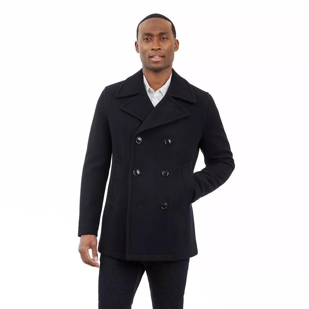 Men's London Fog Classic Wool Blend Peacoat,  Product Image