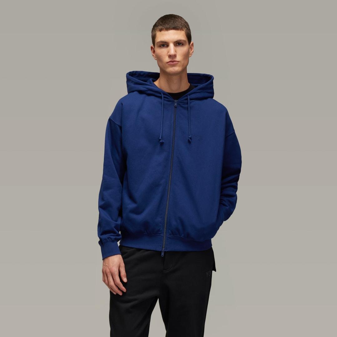 adidas Y-3 French Terry Zip Hoodie Black XS Mens Product Image