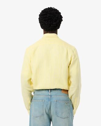 Regular Fit Striped Linen Shirt Product Image