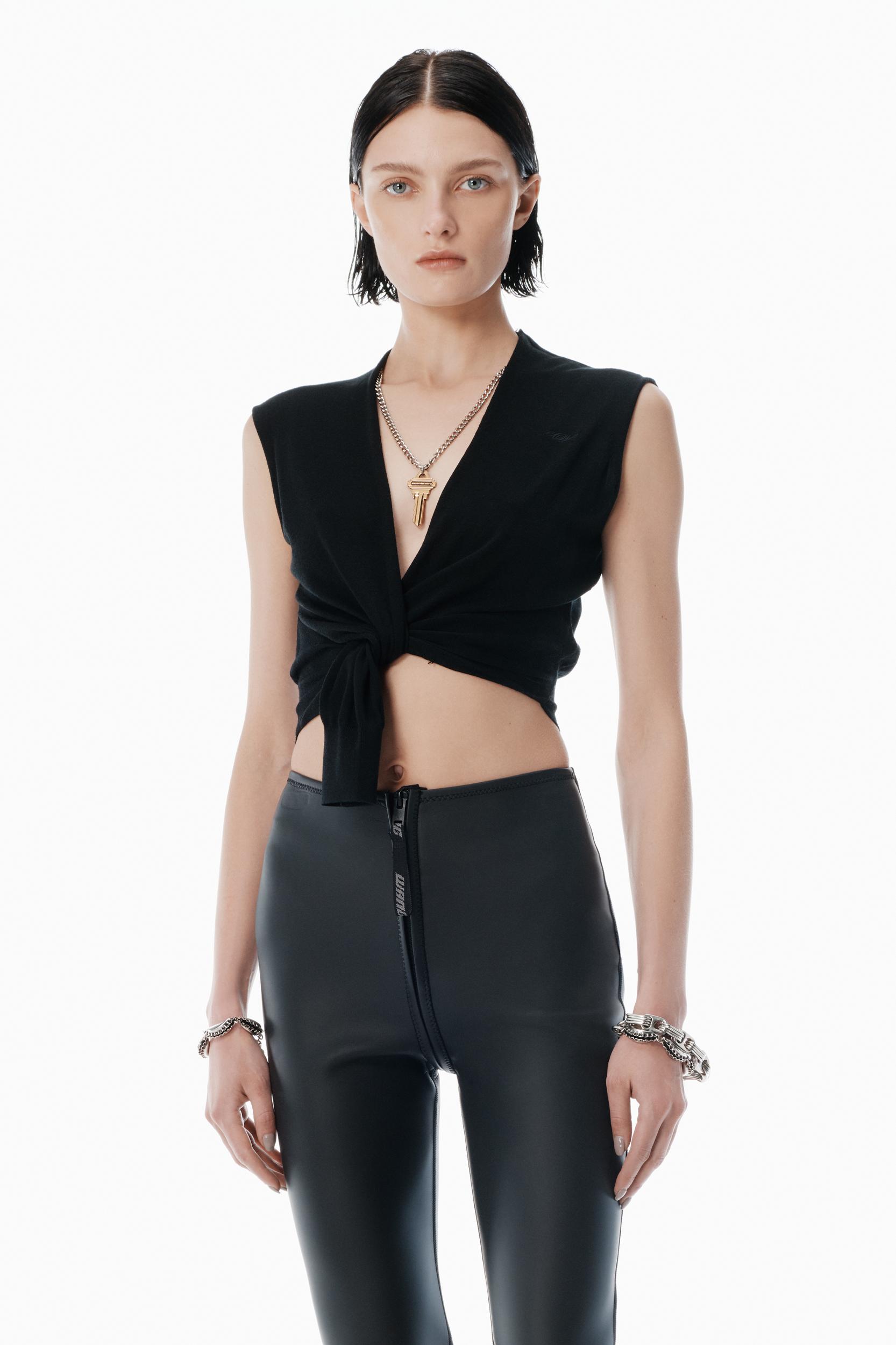 Black Merino Wool Nameplate Top Product Image