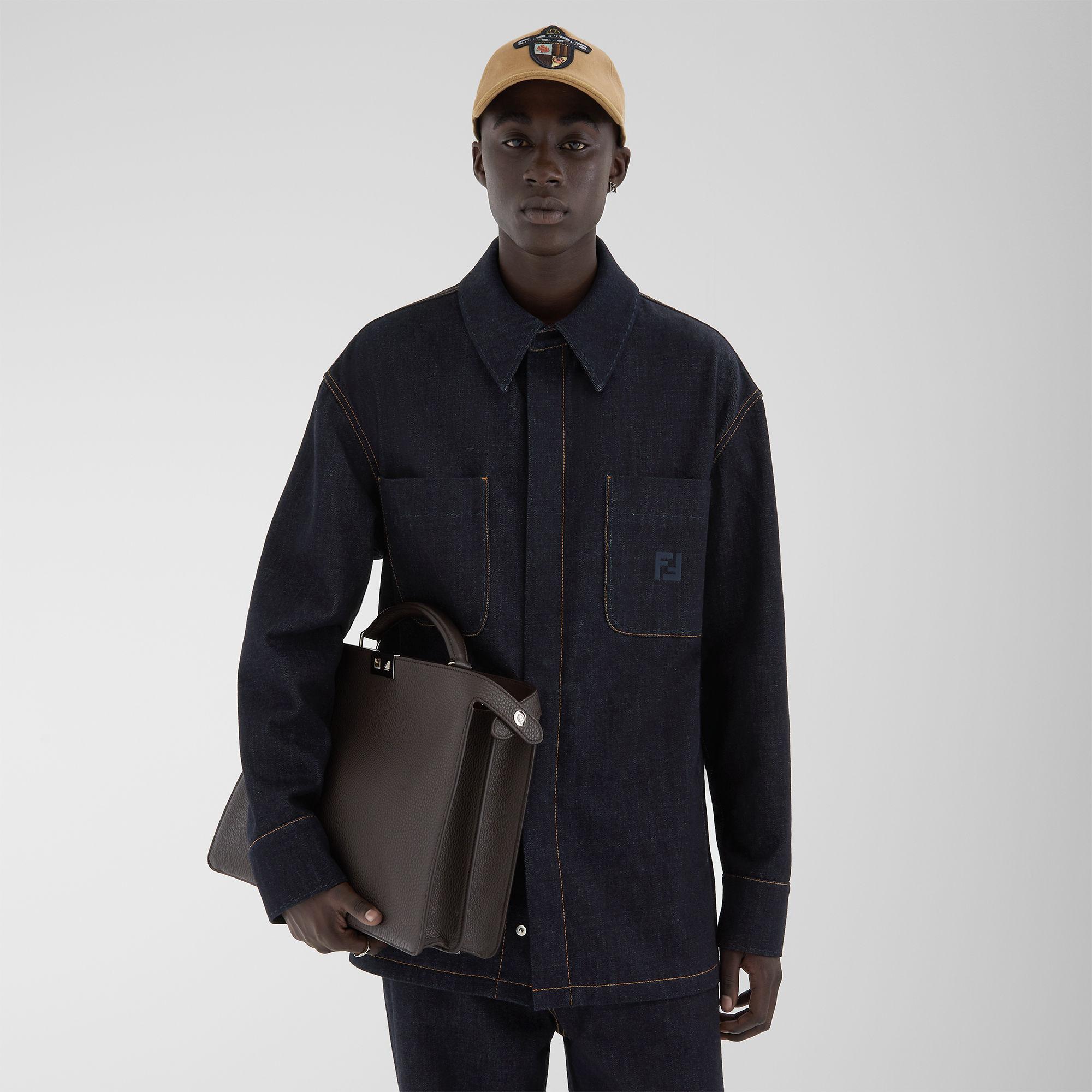 HatBrown cotton baseball cap Product Image