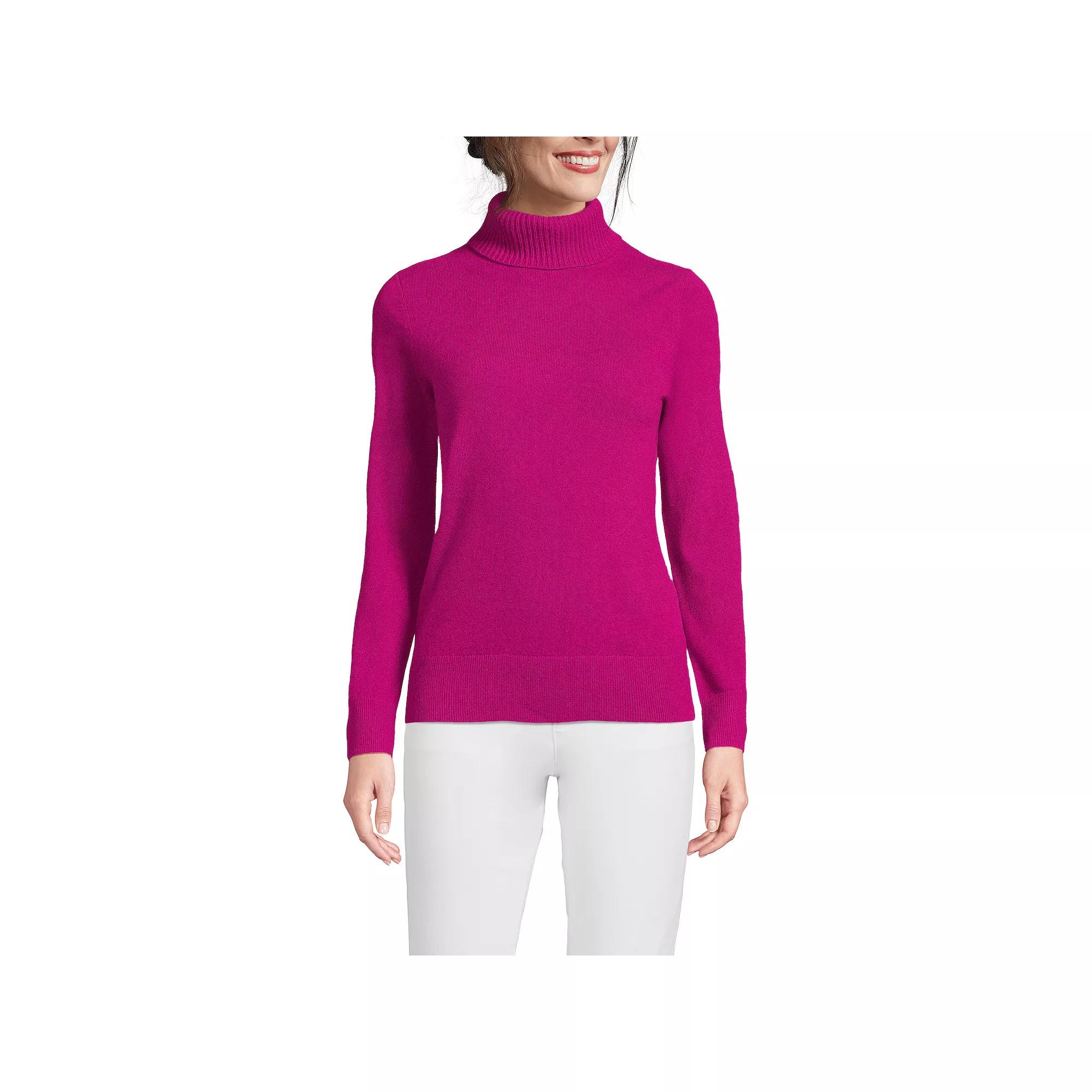 Women's Lands' End Turtleneck Cashmere Sweater,  Product Image