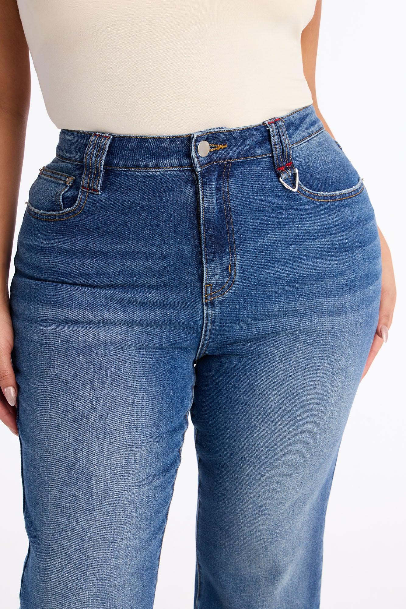 Little Havana Stretch Straight Leg Jeans - Dark Wash Female Product Image