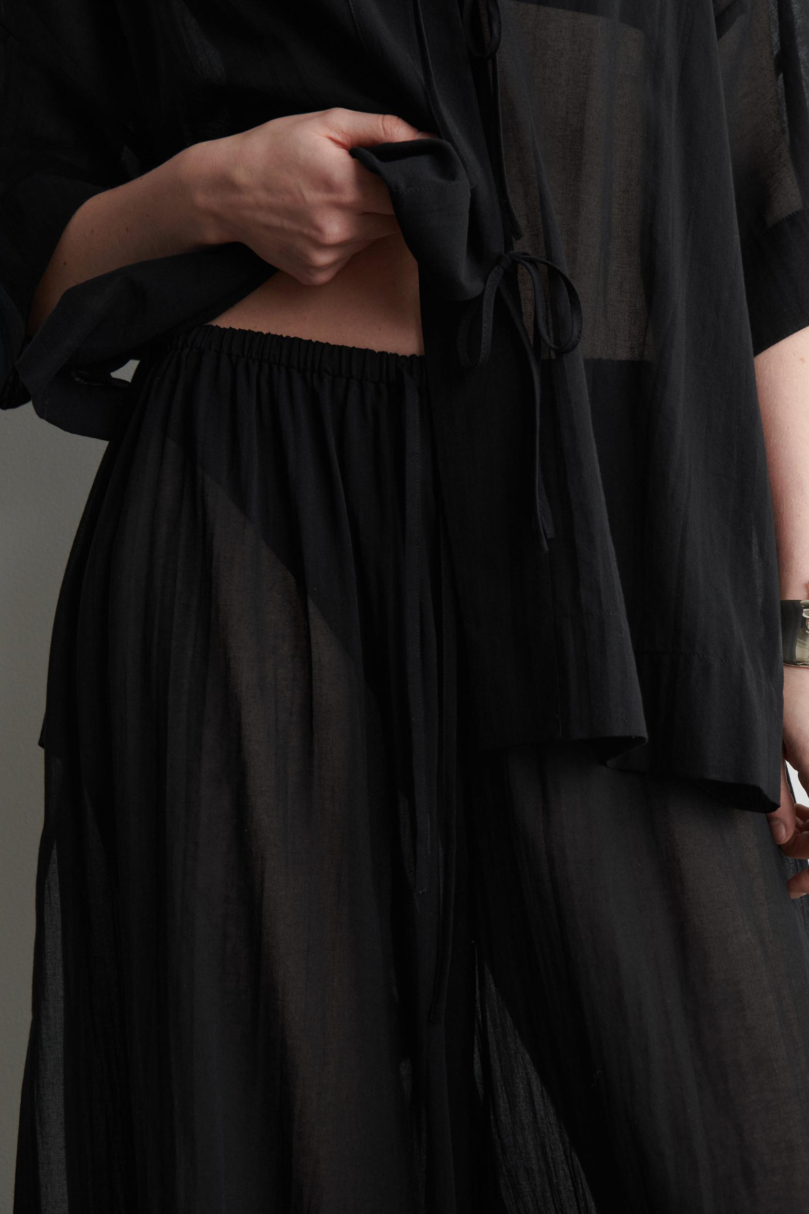 CRINKLED COTTON BEACH PANTS Product Image