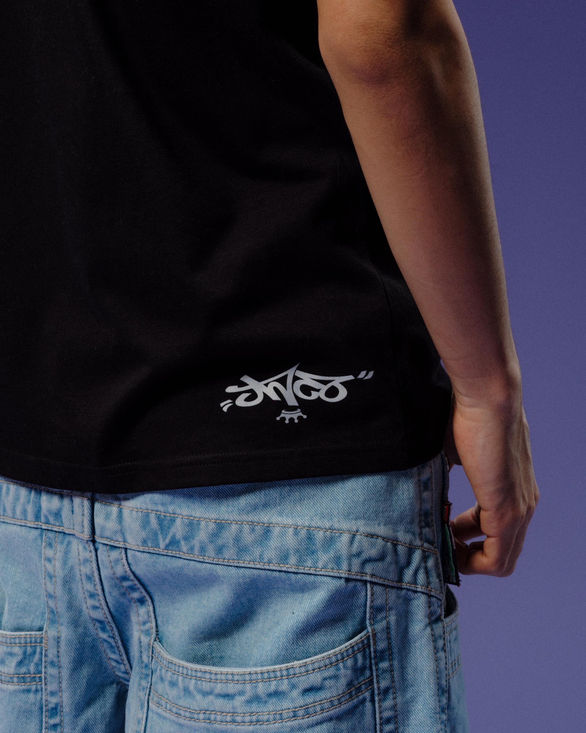 Tribal Dragon Tee. Black. Male Product Image