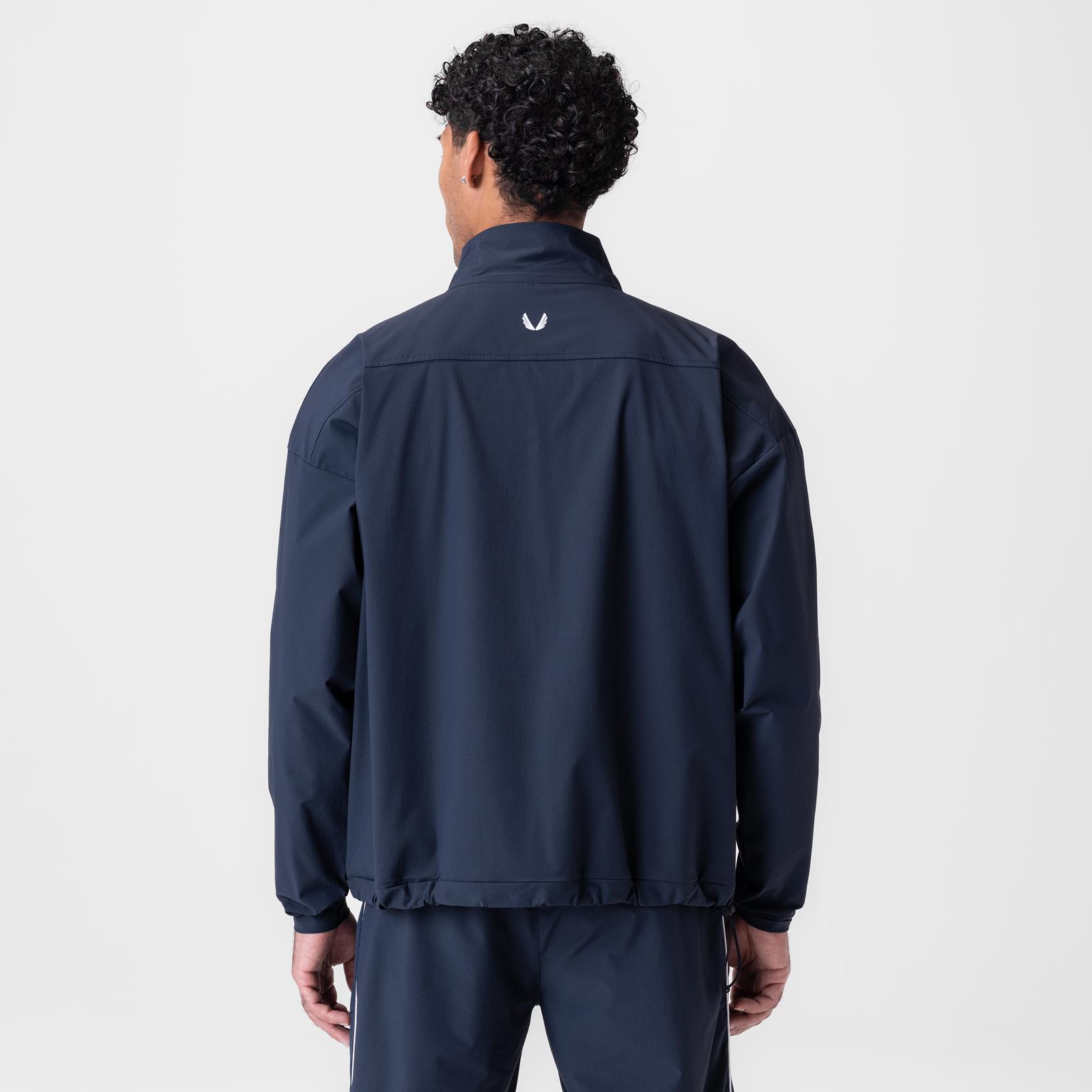 0970. Ripstop Quarter Zip Jacket - Navy Product Image