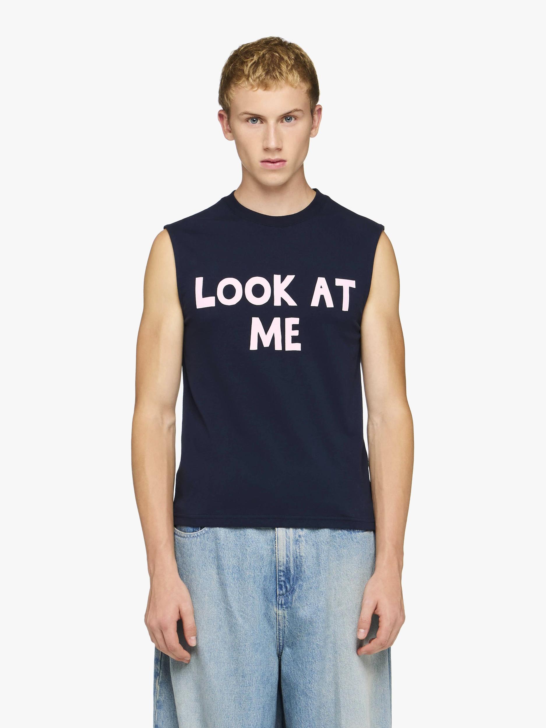 "LOOK AT ME" PRINTED TANK TOP Product Image