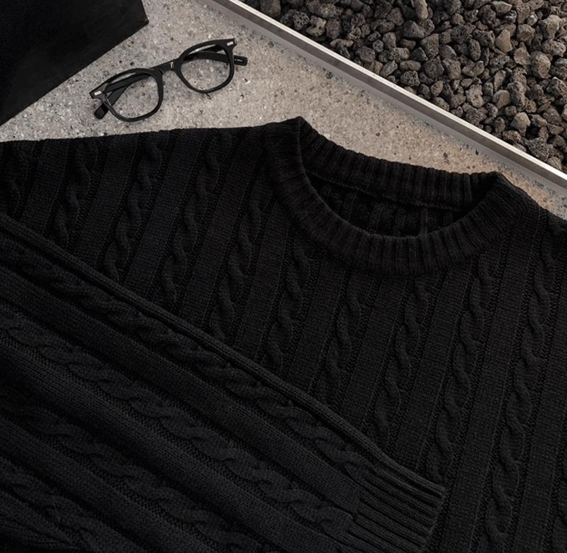 RT No. 12019 TWIST KNIT PULLOVER SWEATER Product Image