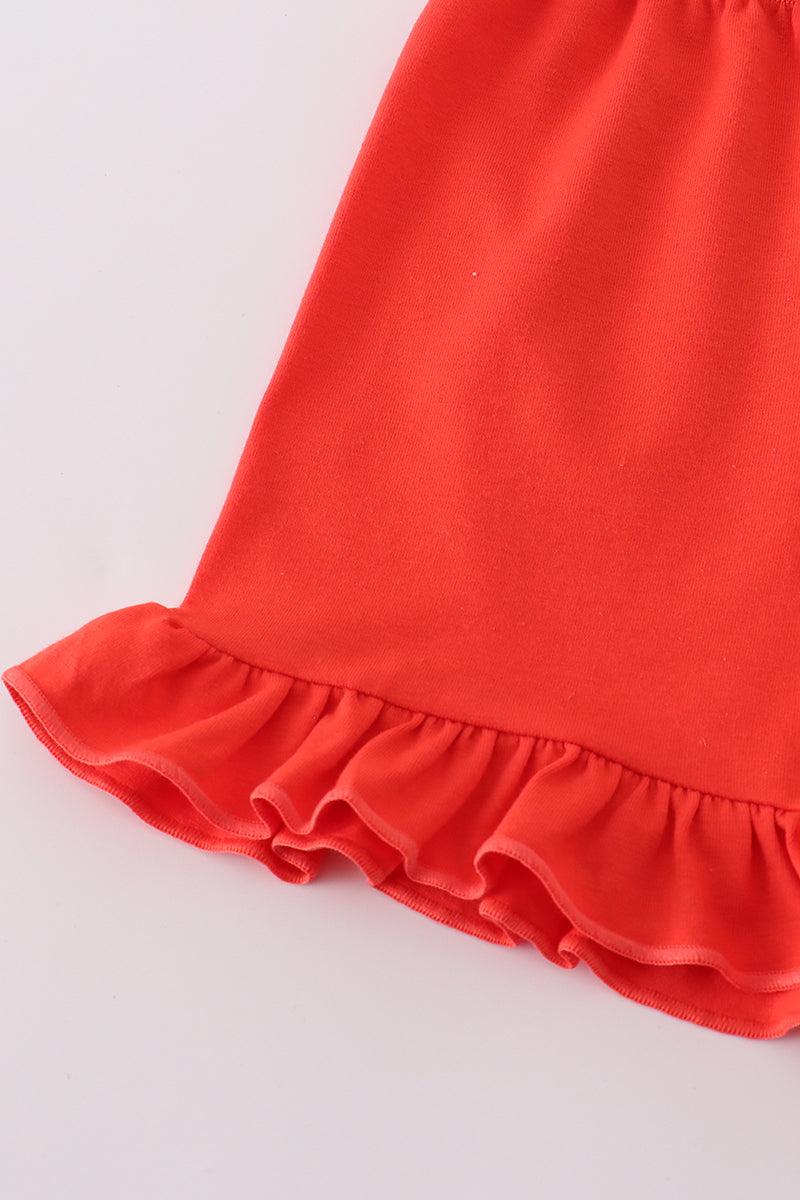 Apple print bow dress Product Image