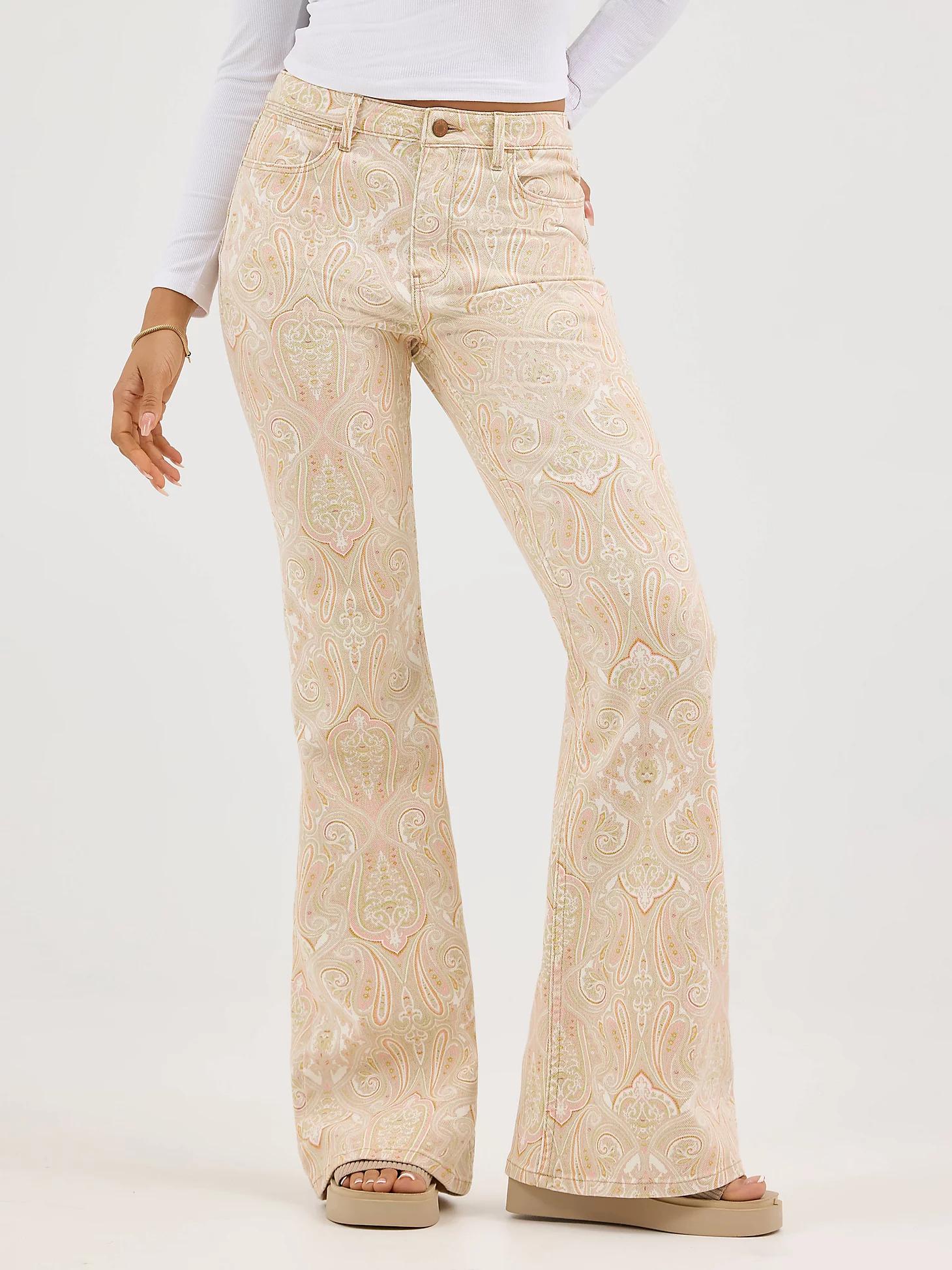Women's Fierce Flare Print Jean in Jukebox Mama Product Image