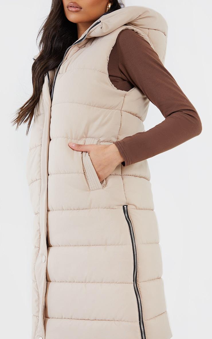 Stone Panel Padded Longline Vest Product Image