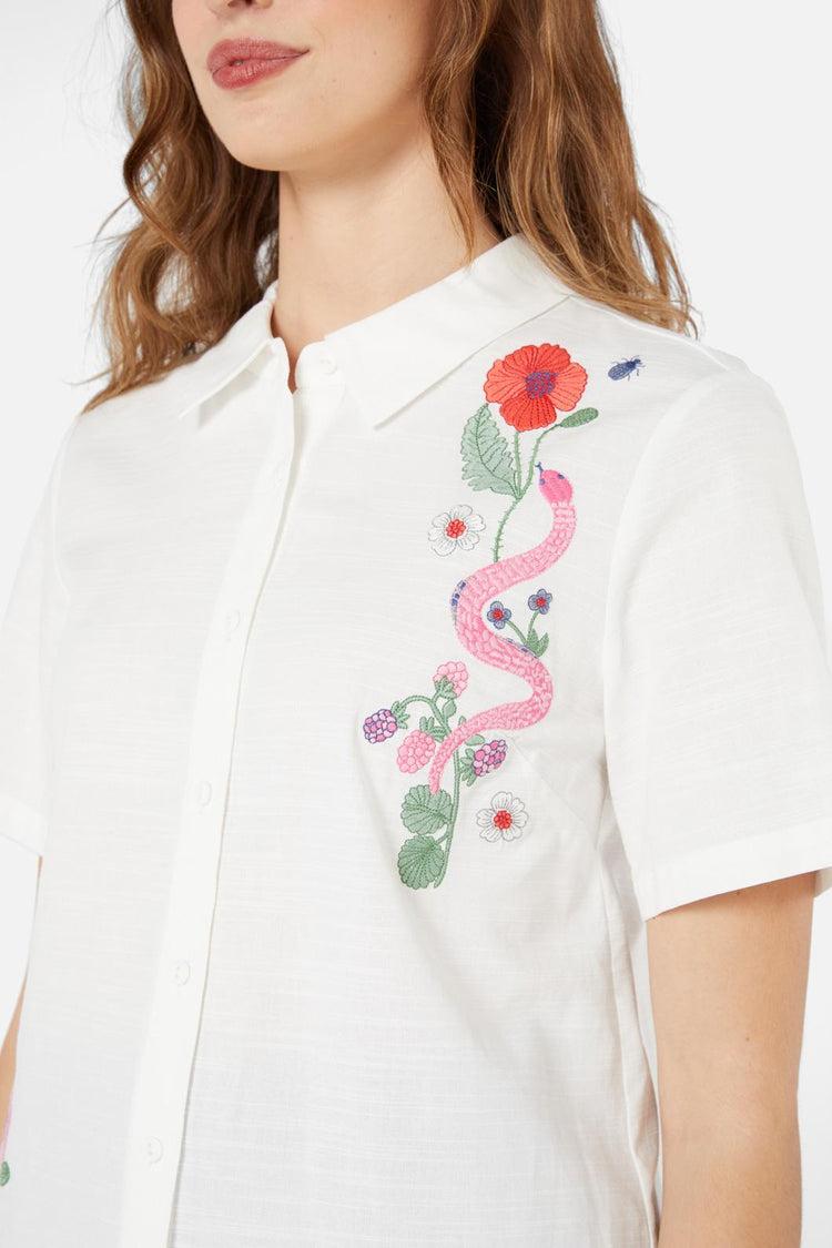 Snake Embroidered Blouse Product Image