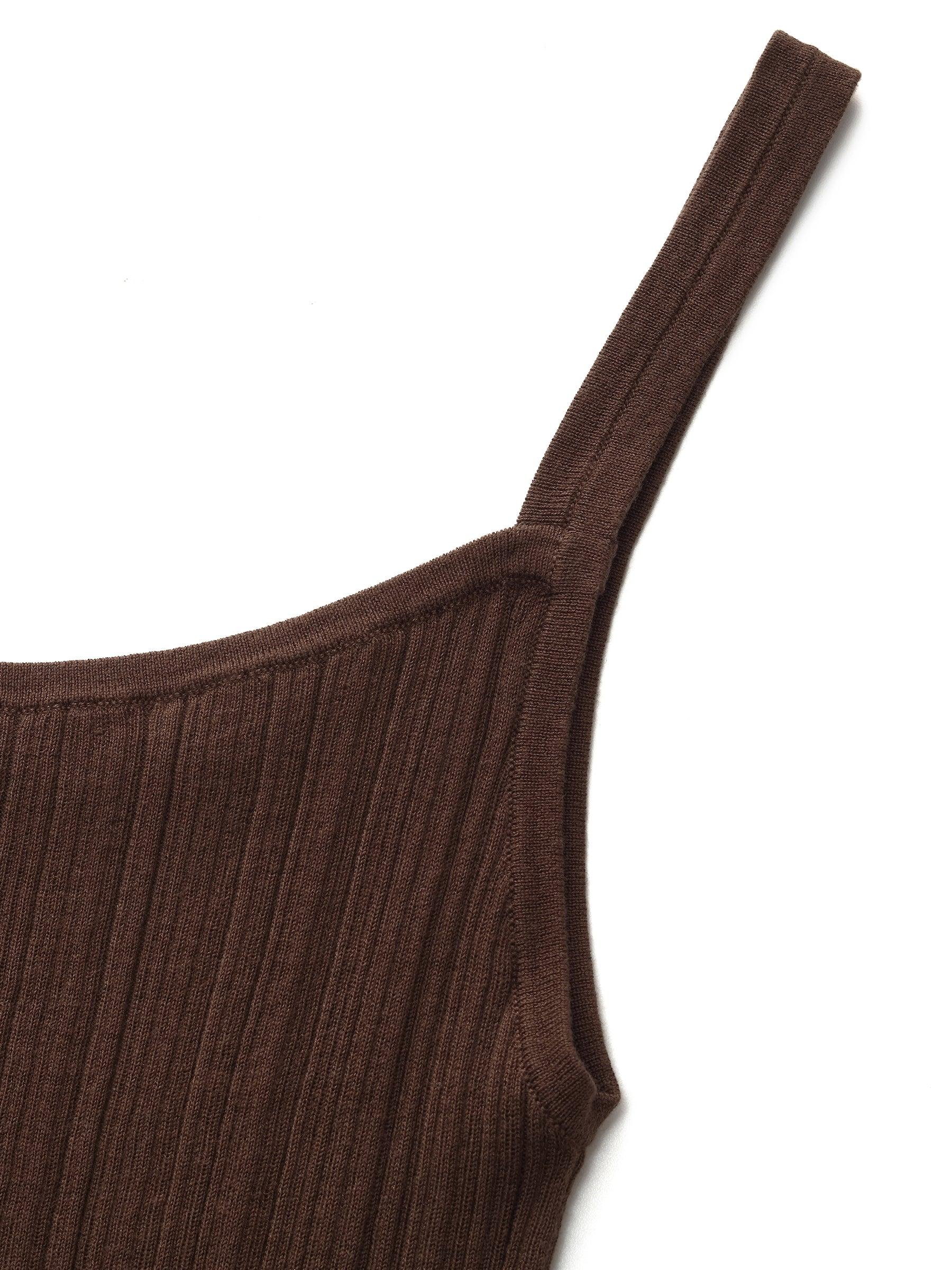 Tencel Blend Shirt And Knit Camisole Two-Piece Set Product Image