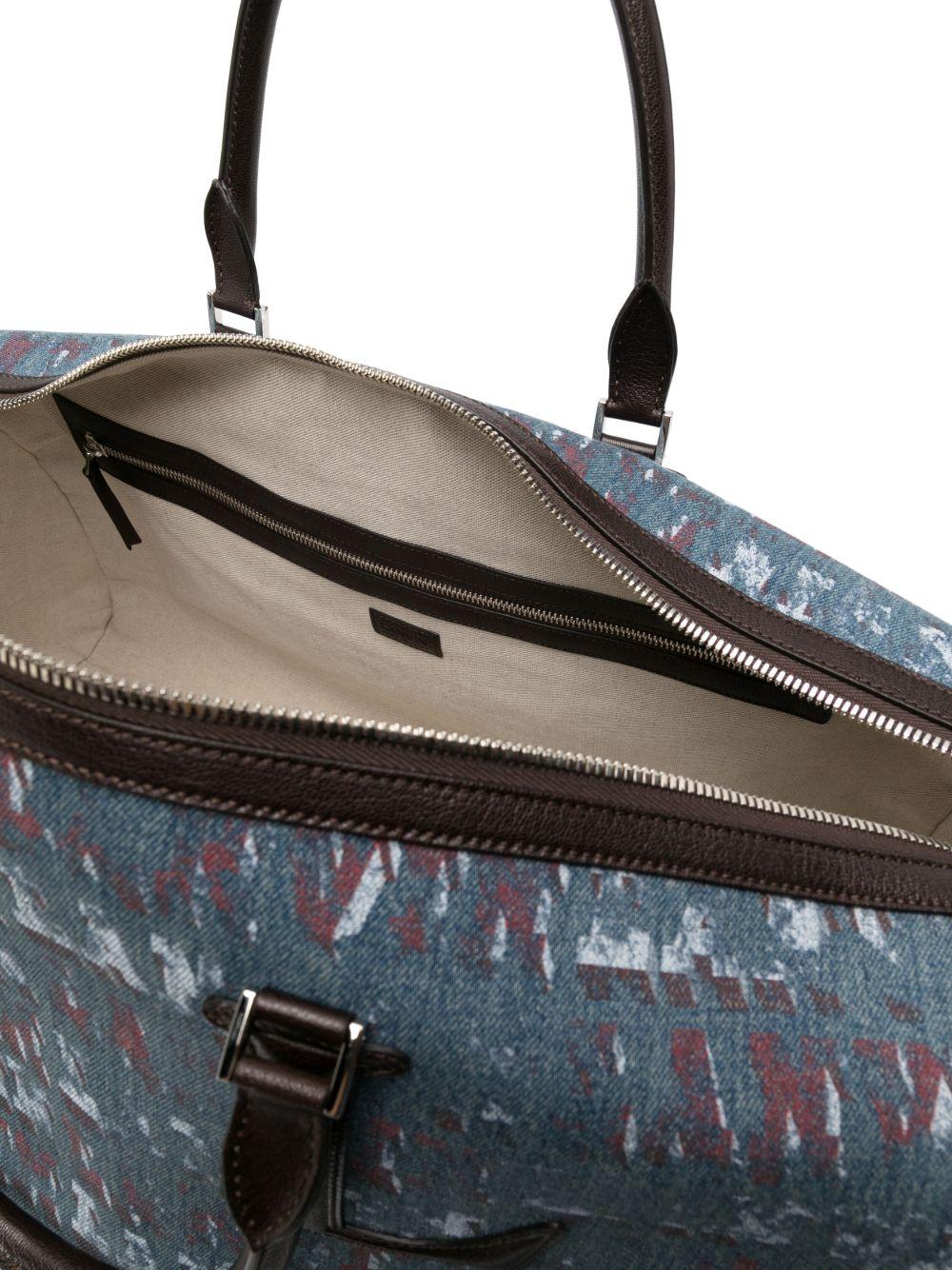 x Future monogram-pattern denim holdall Product Image