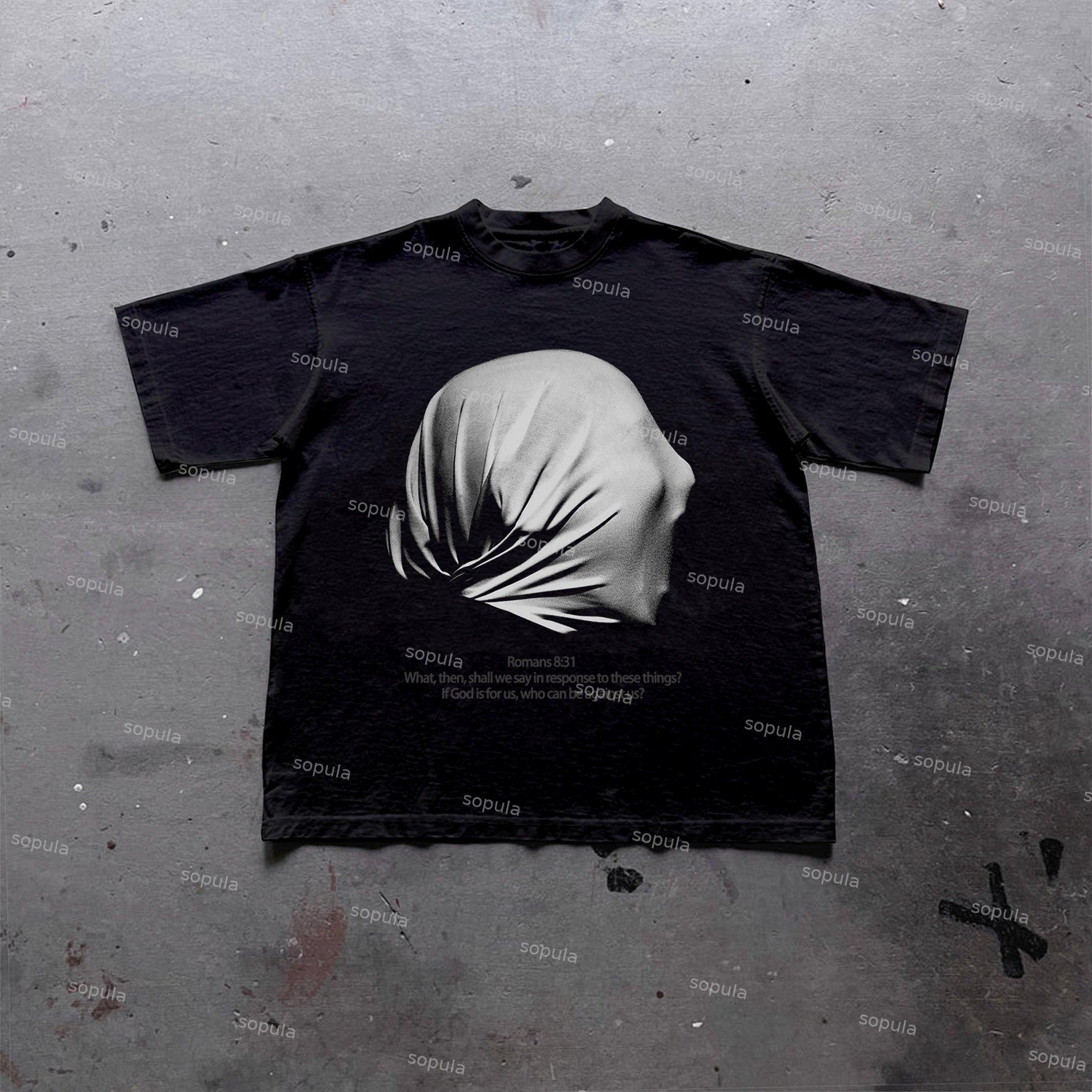 Sopula Vintage Mummy Graphic Bible Print Cotton T-Shirt Product Image