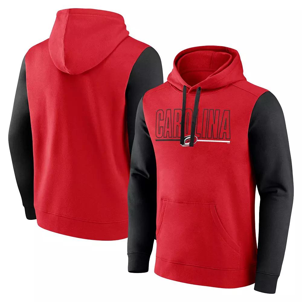 Men's Red Carolina Hurricanes Deliver Fleece Pullover Hoodie, Size: 4XL Product Image