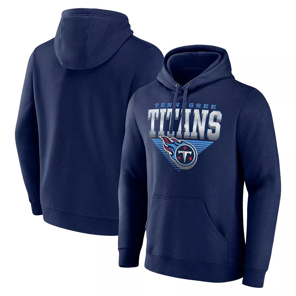 Men's Fanatics Navy Tennessee Titans Geometric Chrome Pullover Hoodie, Size: XL, Blue Product Image