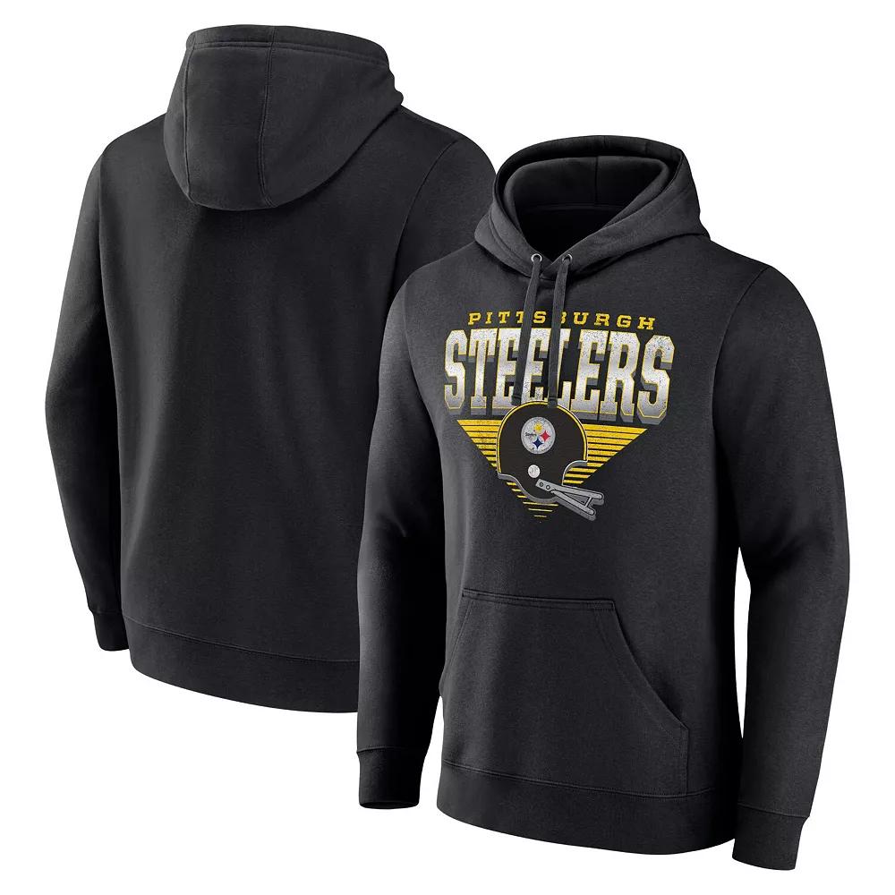 Men's Fanatics Black New Orleans Saints Geometric Chrome Pullover Hoodie,  Product Image