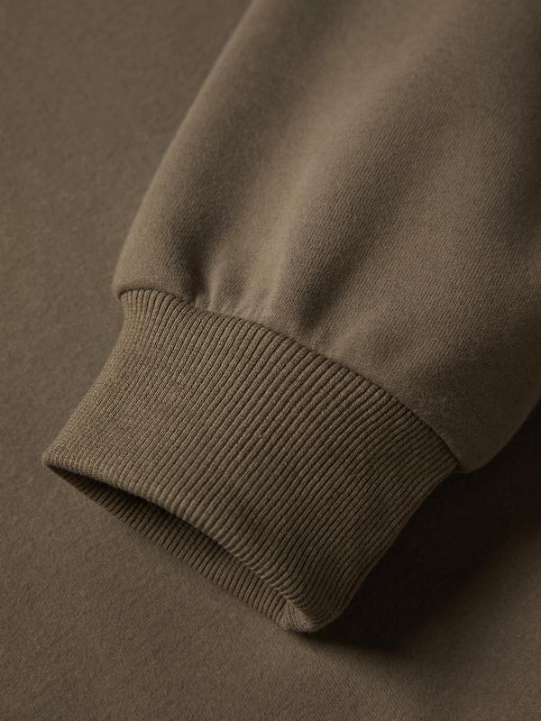 Letter Label Embellished V Neck Oversized Hoodie Product Image