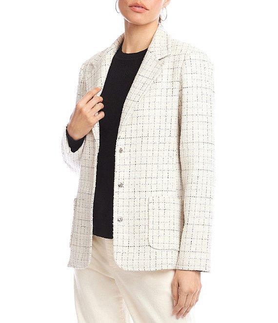 Karen Kane Tweed Notch Collar Patch Pocket Blazer Product Image