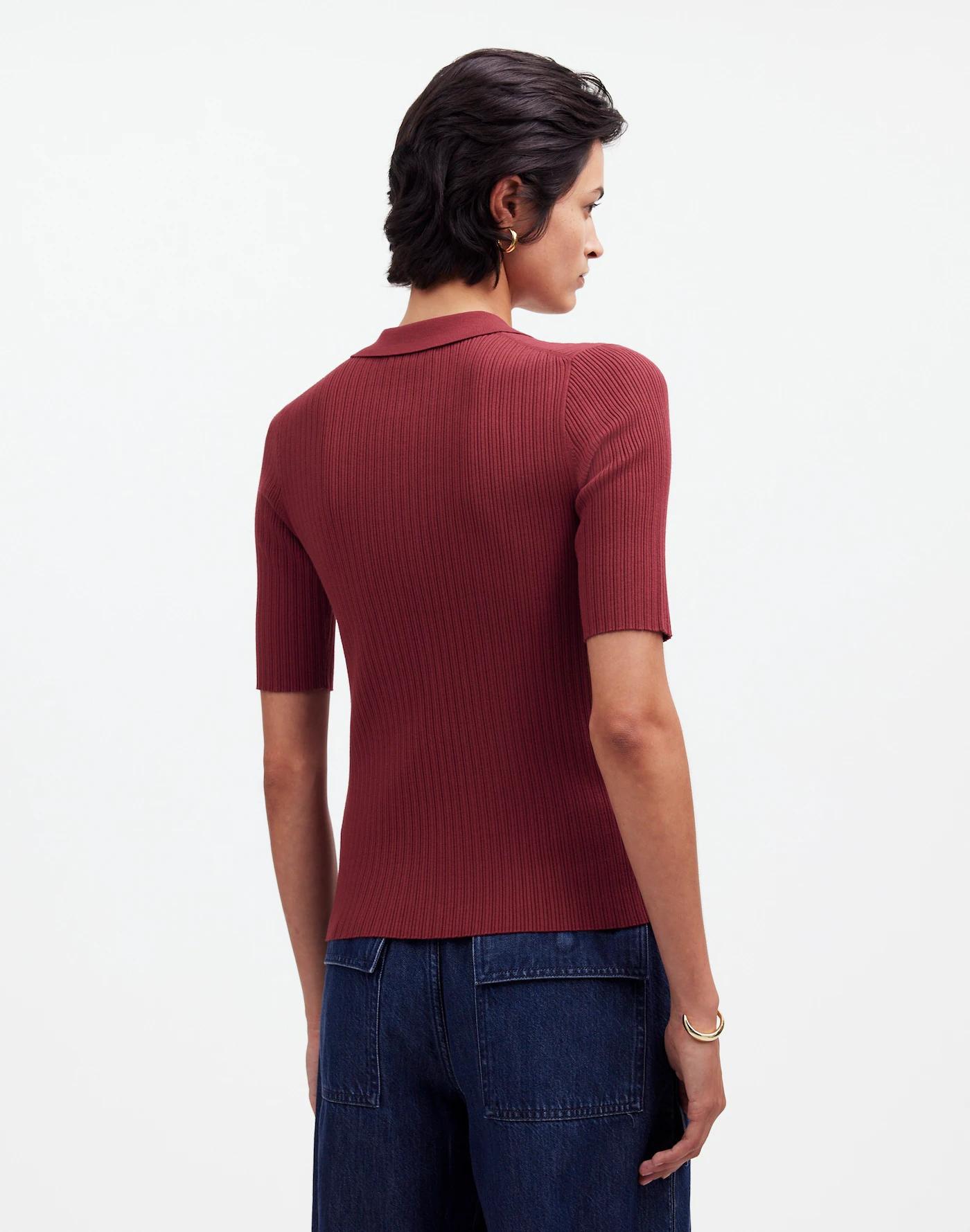 The Signature Knit Sweater Polo Tee Product Image