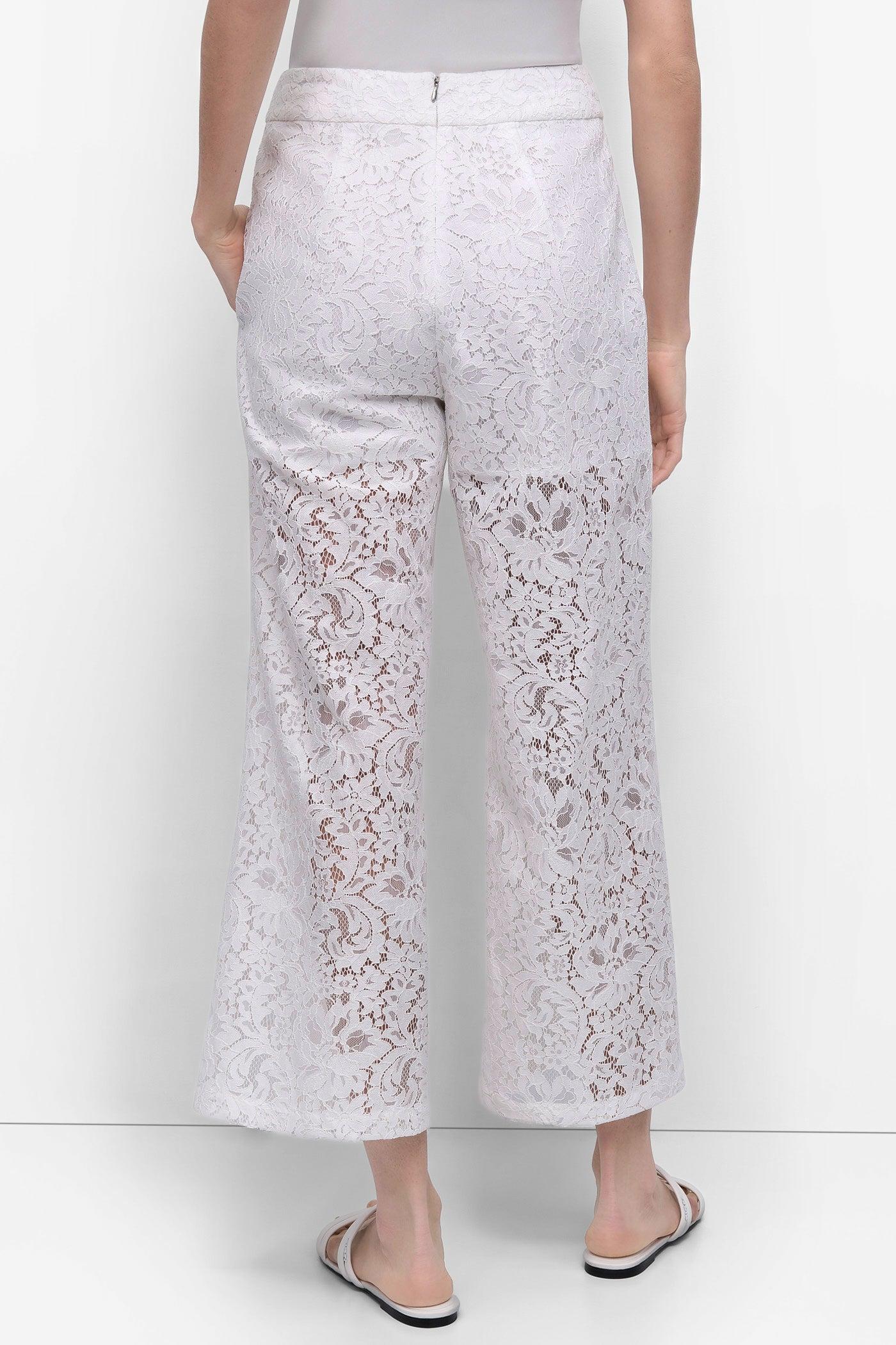 CROPPED LACE STRAIGHT LEG TROUSER Product Image