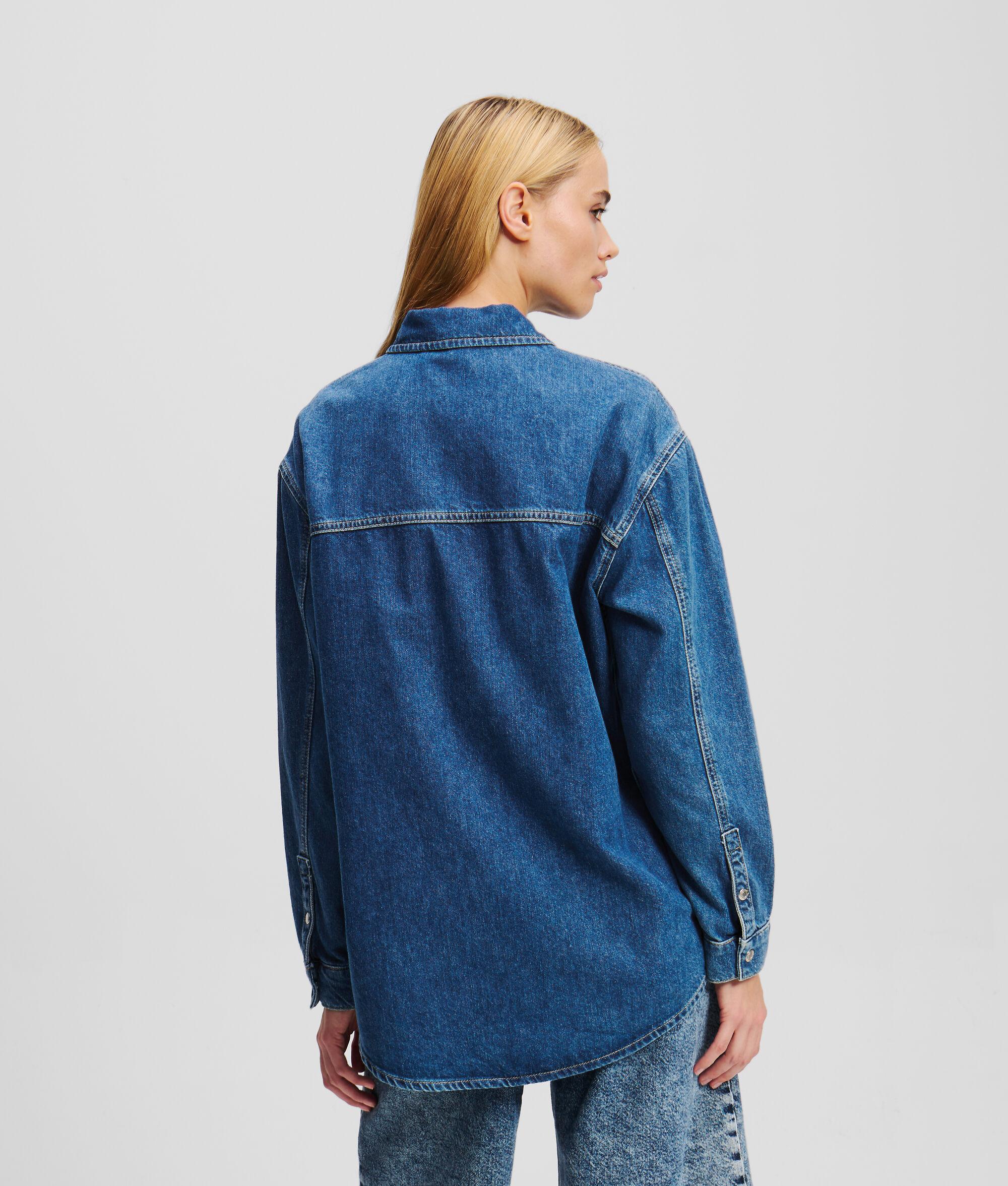ZIP-FRONT DENIM SHIRT Product Image