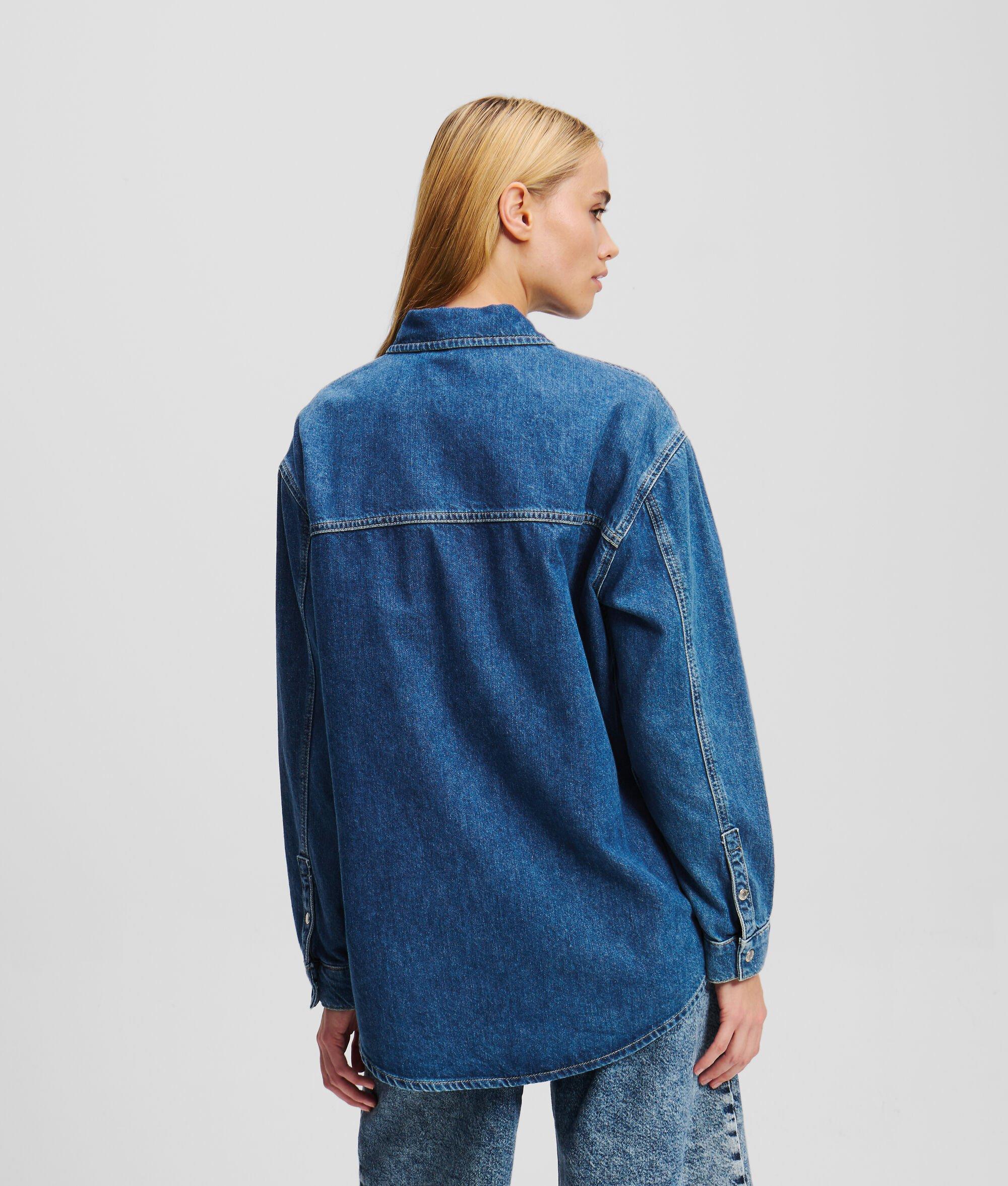 ZIP-FRONT DENIM SHIRT Product Image