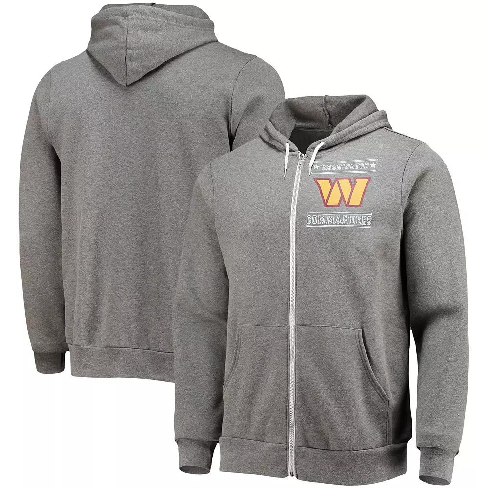 Men's NFL x Darius Rucker Collection by Fanatics Heathered Charcoal Washington Commanders Sponge Fleece Full-Zip Hoodie, Size: Medium, Wft Charco Product Image