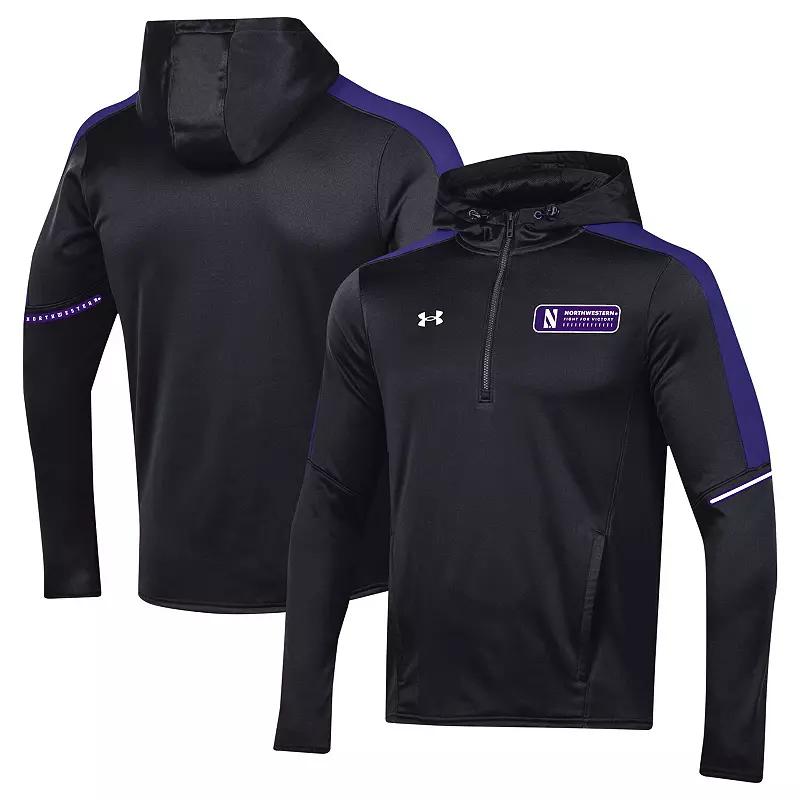 Men's Under Armour Black Northwestern Wildcats 2023 Sideline Quarter-Zip Hoodie, Size: 2XL Product Image